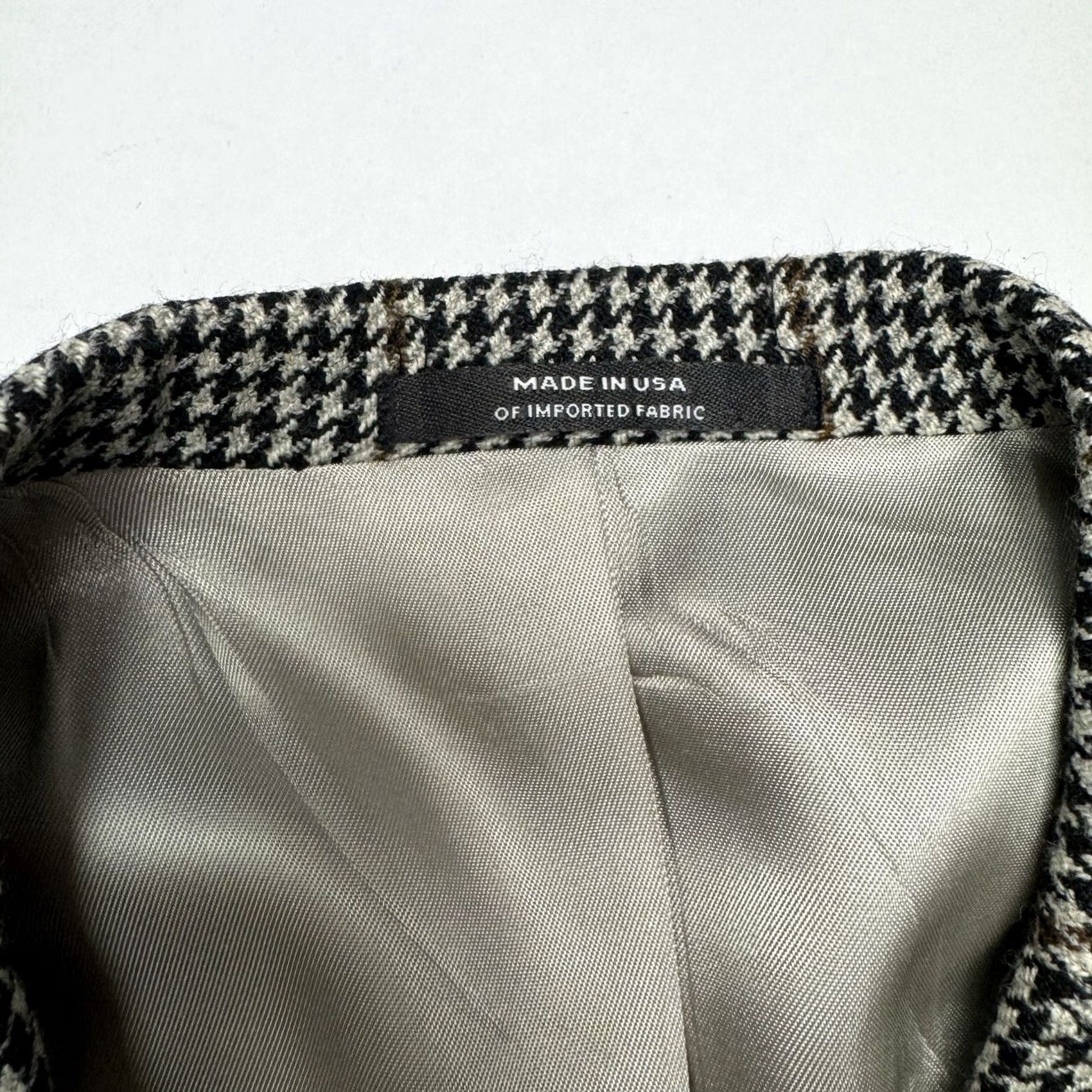 Austin Reed VTG Austin Reed Blazer Sport Coat 3 Piece Houndstooth Tweed USA 38R Mens Gray Jacket Coat Blazer Regular Fit Size 38R - 6 Thumbnail