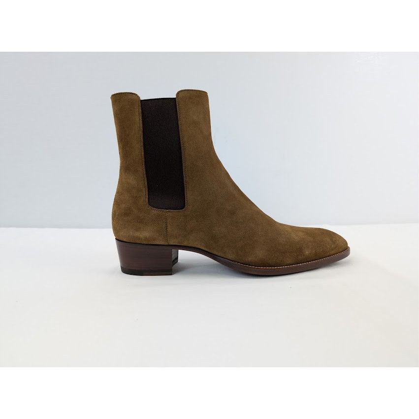 Saint Laurent Paris o1rshd1 Leather Gorain Florence Horsebit Loafer Boots Brown Size US 9 / EU 42 - 1 Thumbnail