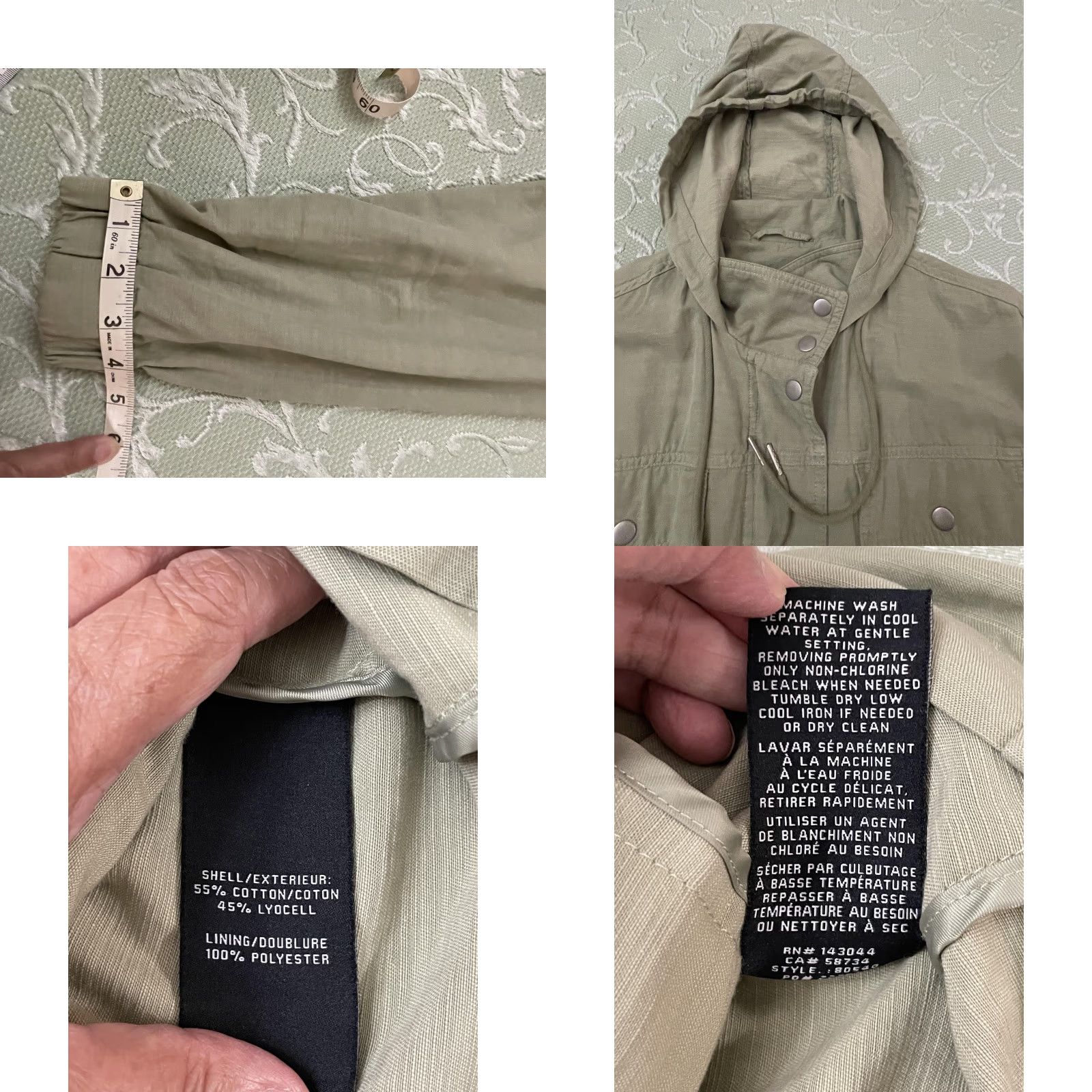 7 For All Mankind 7 For All Mankind Jacket Womens Medium Green Hooded Utility Parka Coat Pockets Size M / US 6-8 / IT 42-44 - 10 Thumbnail