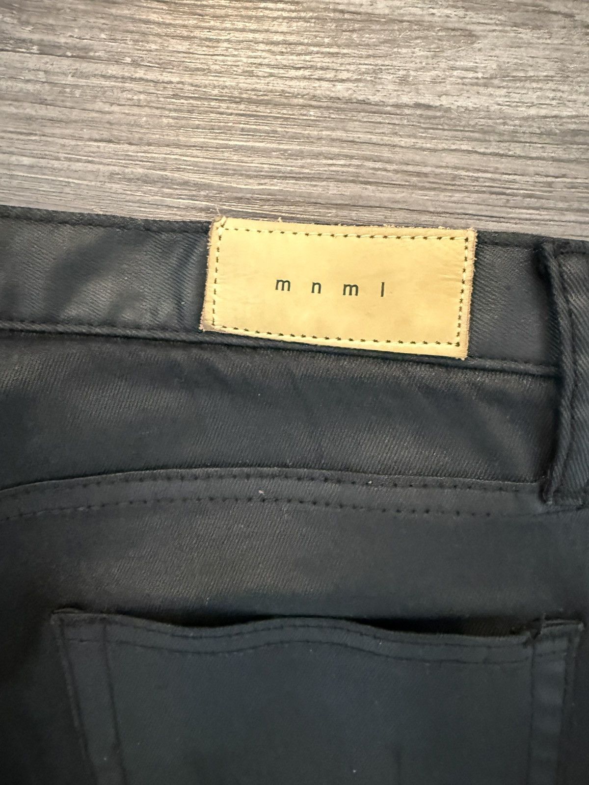 MNML MNML Black leather Jeans Size US 33 - 3 Thumbnail