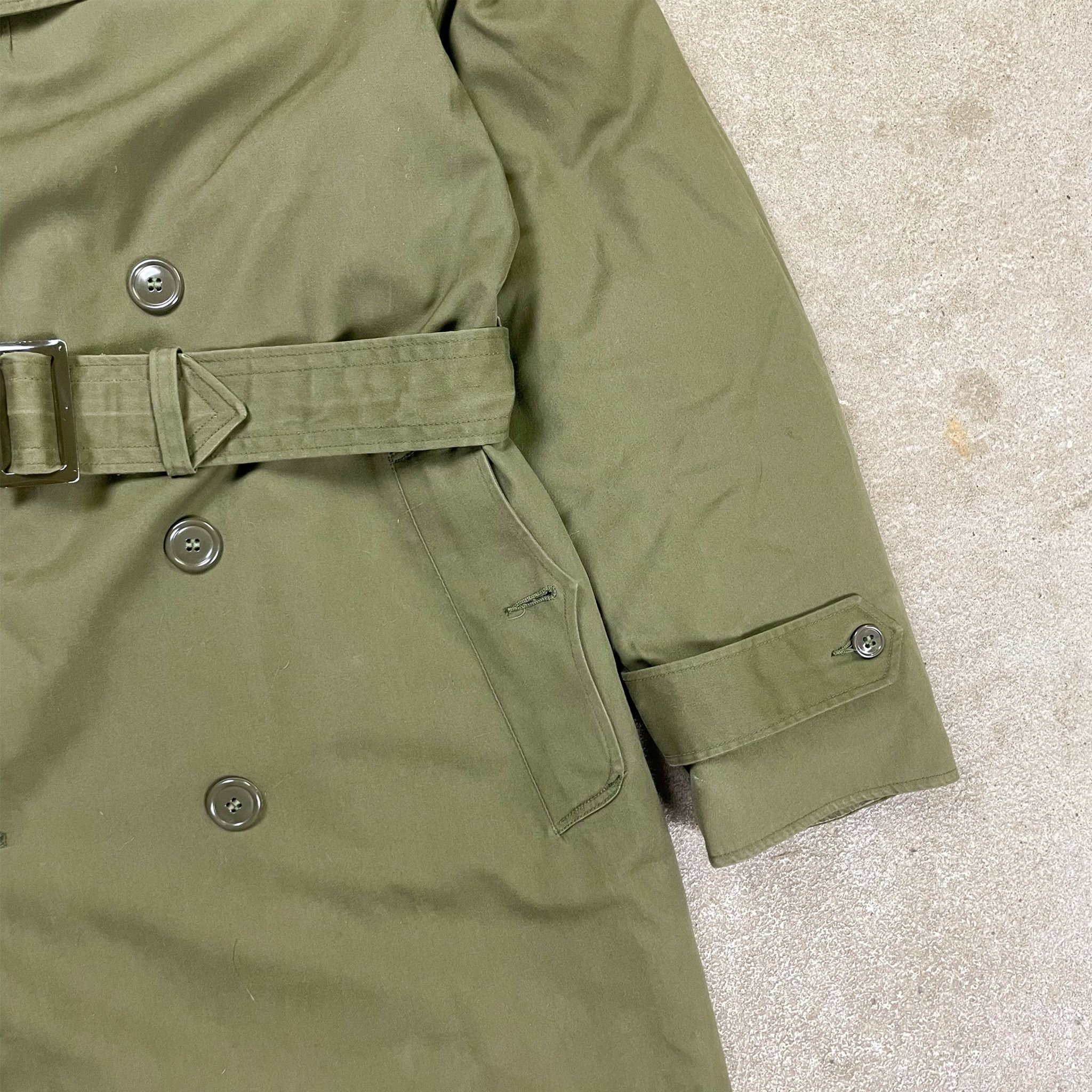 Vintage Vintage US Army Olive Green Lined Trench Coat - 1960s Size US M / EU 48-50 / 2 - 4 Thumbnail