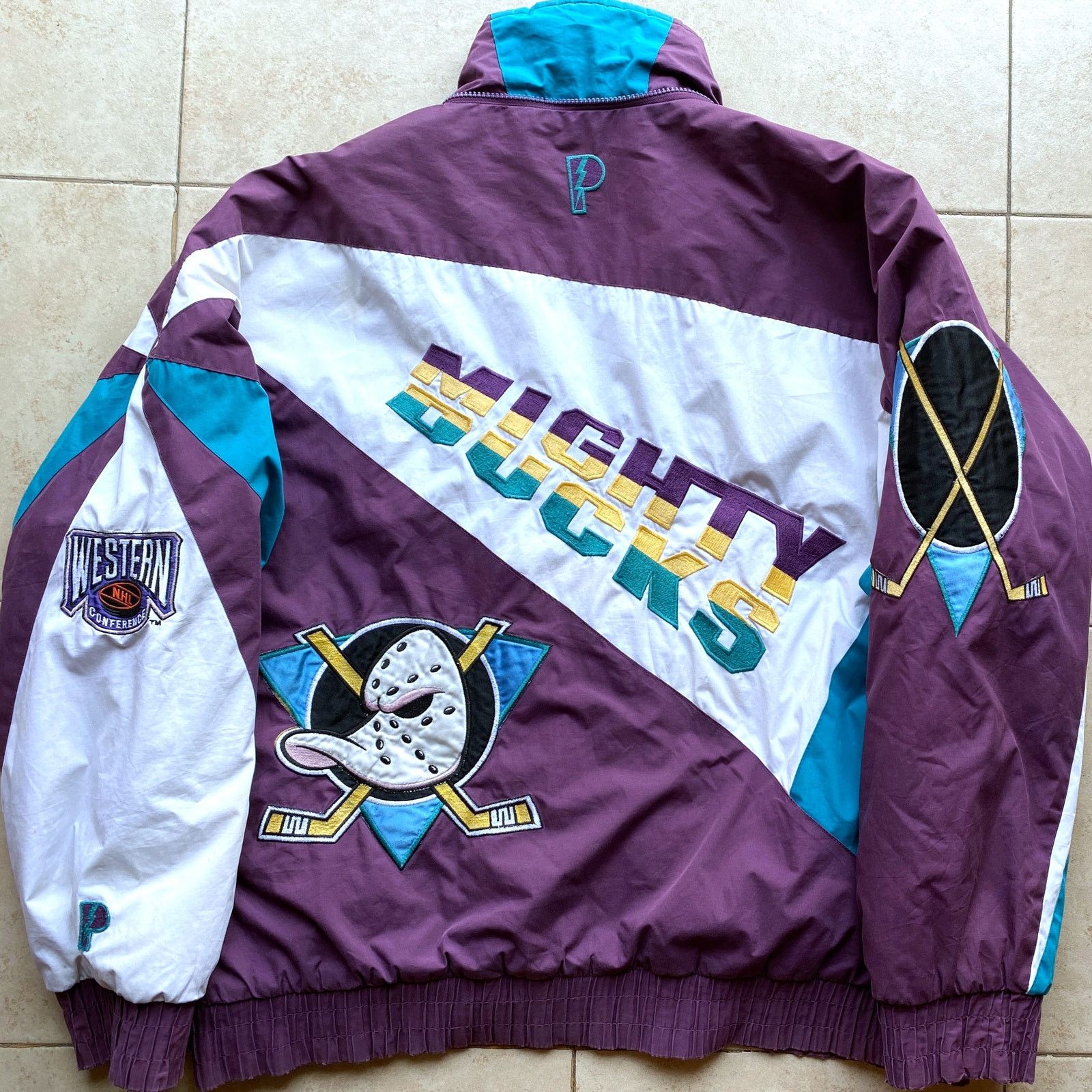 NHL × Starter RARE Anaheim Mighty Ducks 90s PRO PLAYER puffer L NHL vtg Size US L / EU 52-54 / 3 - 1 Thumbnail