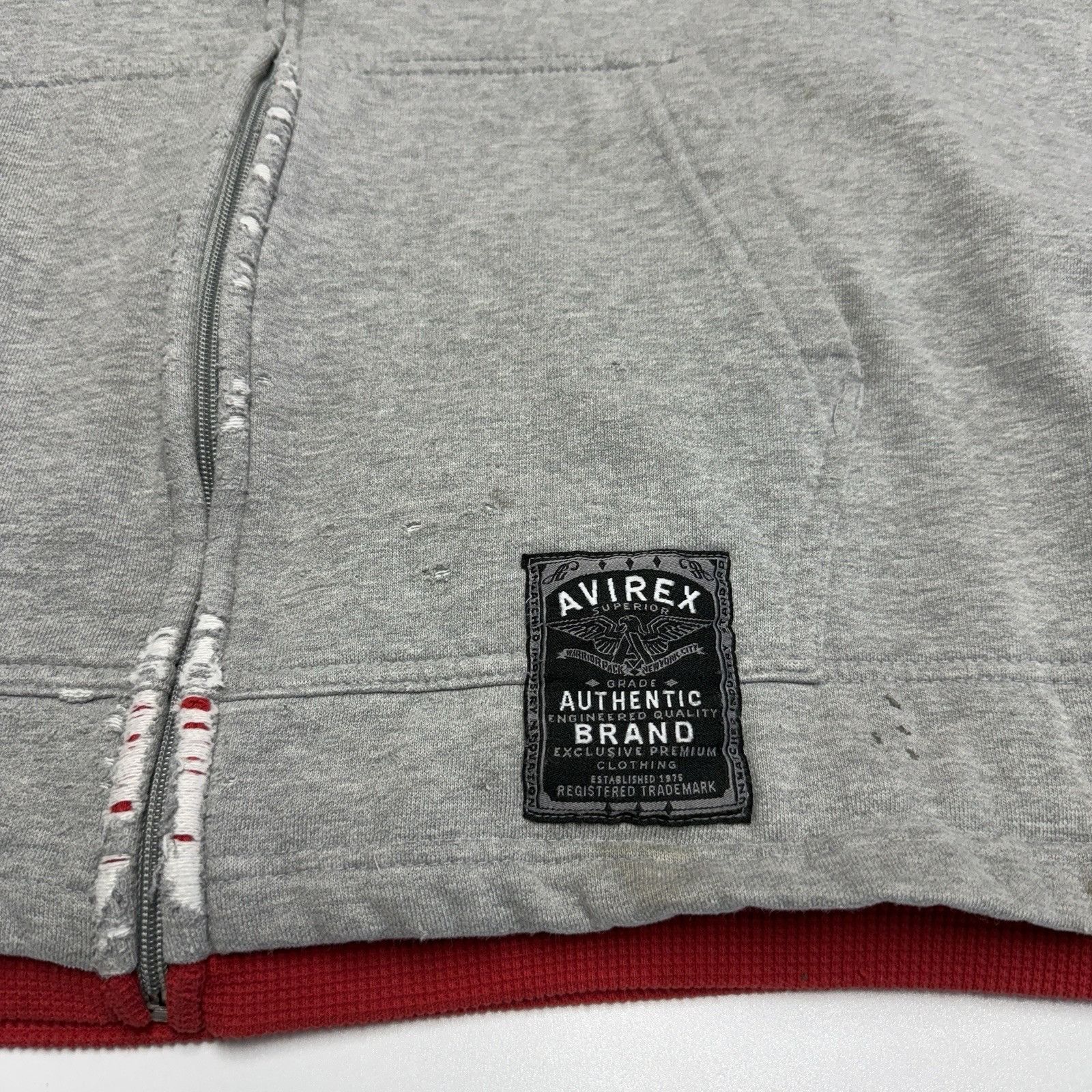 Avirex Avirex Hoodie Sweatshirt Mens 2XL 25.5x27.5 Thermal Hood Ful Size US XXL / EU 58 / 5 - 5 Thumbnail