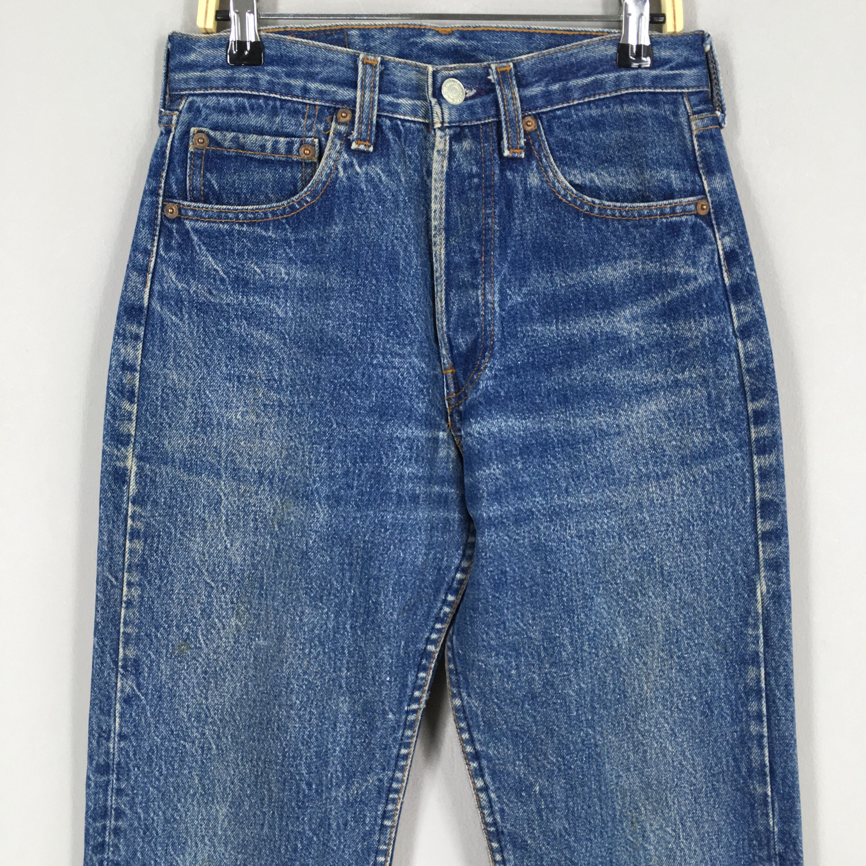 Levi's Size 26x30 Vintage 90s Levi's 501 Faded Blue Jeans S874 Size 26" / US 2 / IT 38 - 2 Thumbnail