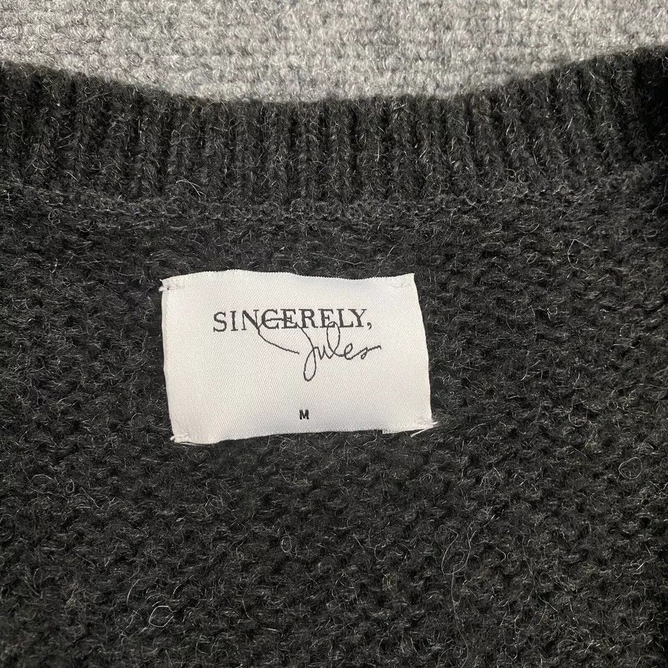 Other Sincerely Jules Cardigan Women's Medium Sweater Knit Mohair Size M / US 6-8 / IT 42-44 - 3 Thumbnail