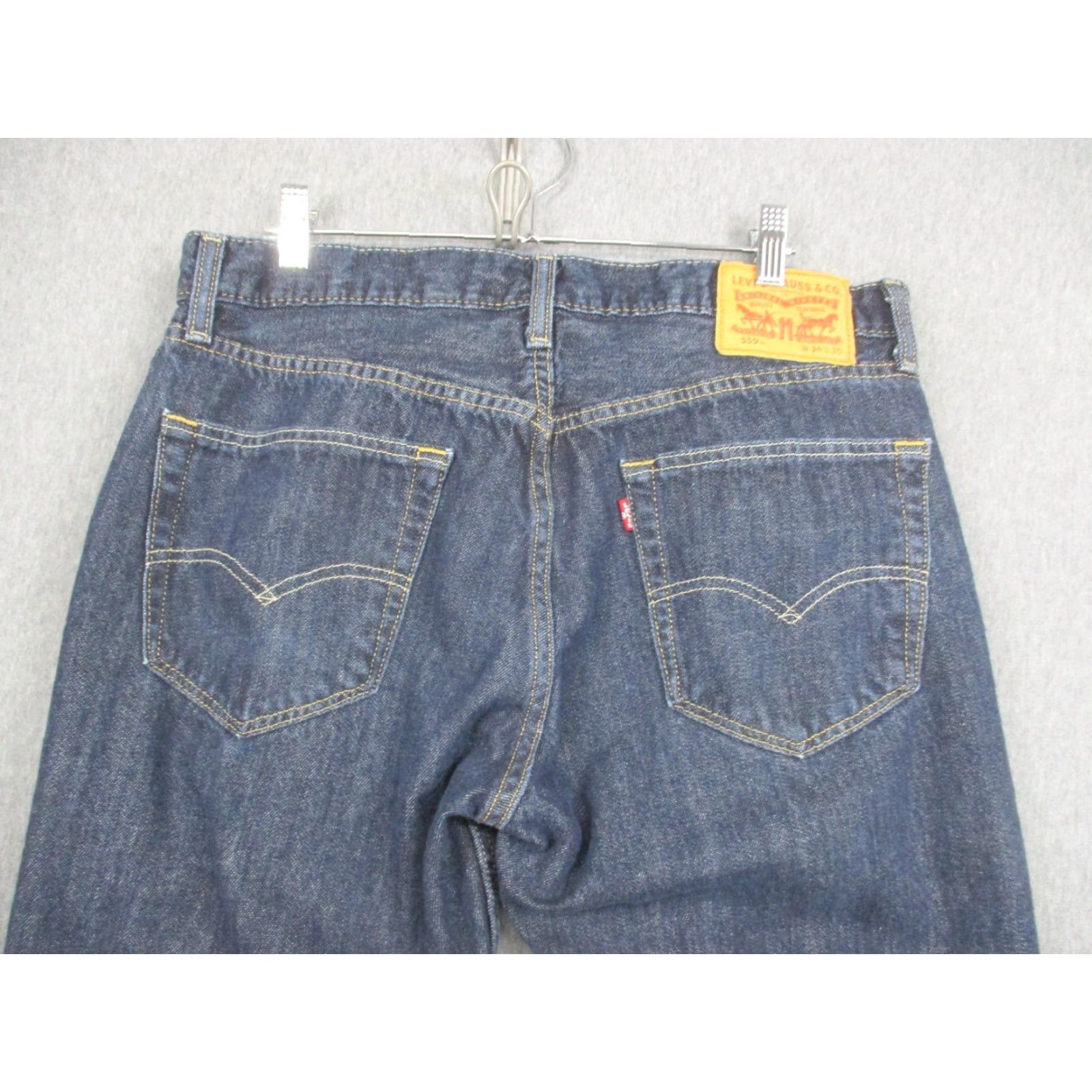 Levi's Levis 559 Jeans Mens 34x30 Blue Denim Relaxed Straight Leg 100% Cotton Classic Size US 34 / EU 50 - 7 Thumbnail