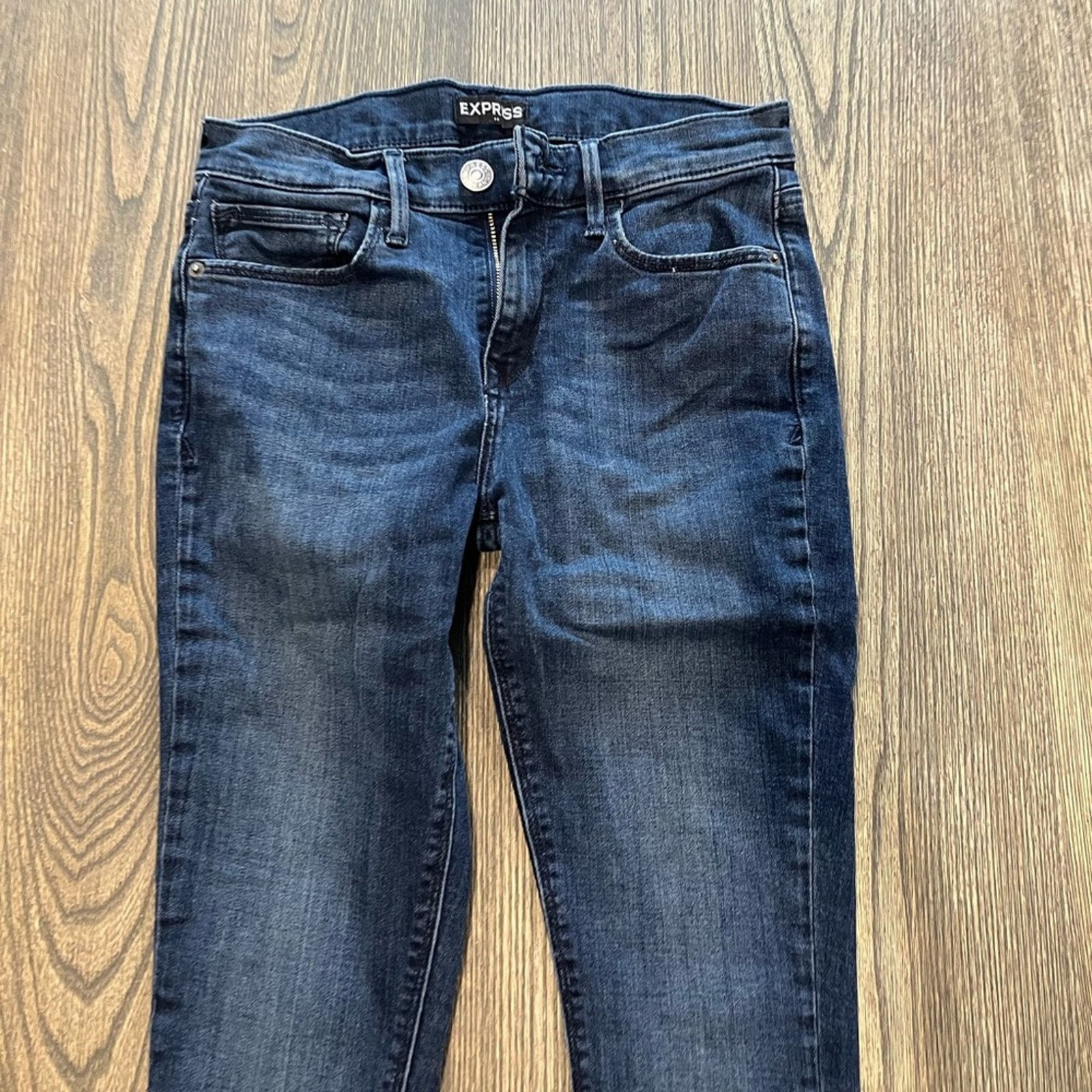 Express Express Supersoft Legging Jeans Mid Rise Denim Blue Size 4 Size 27" / US 4 / IT 40 - 3 Thumbnail