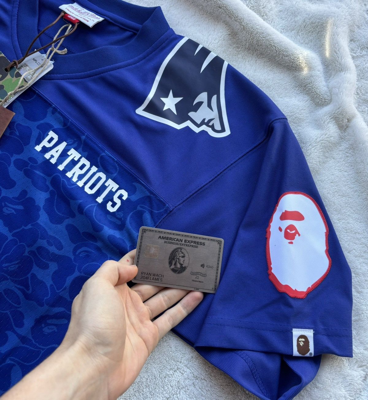 Bape × NFL Bape x NFL Patriots Blue Camo Jersey Size US L / EU 52-54 / 3 - 2 Thumbnail