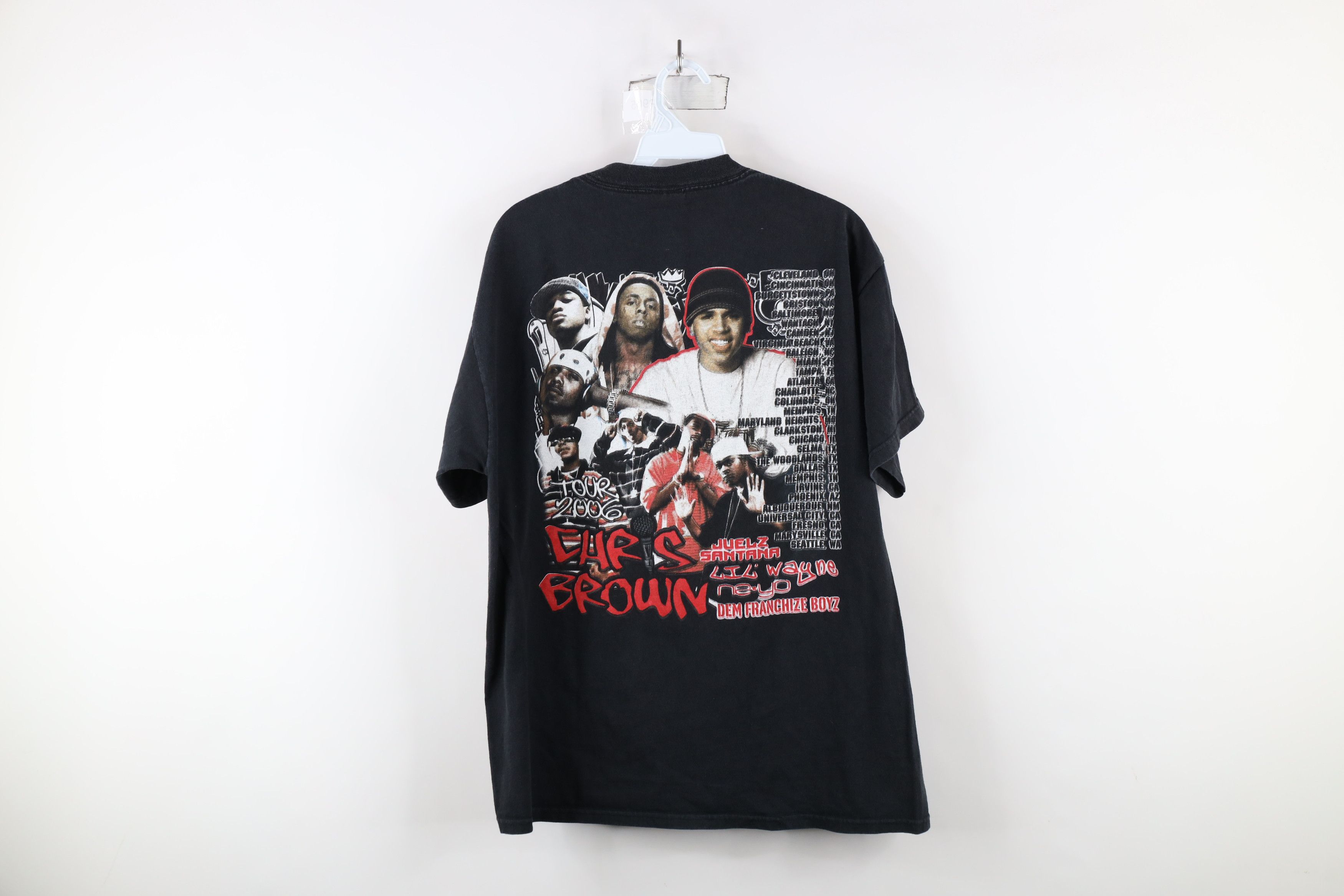 Vintage Y2K Tour Chris Brown Lil Wayne NeYo Rap Tee T-Shirt