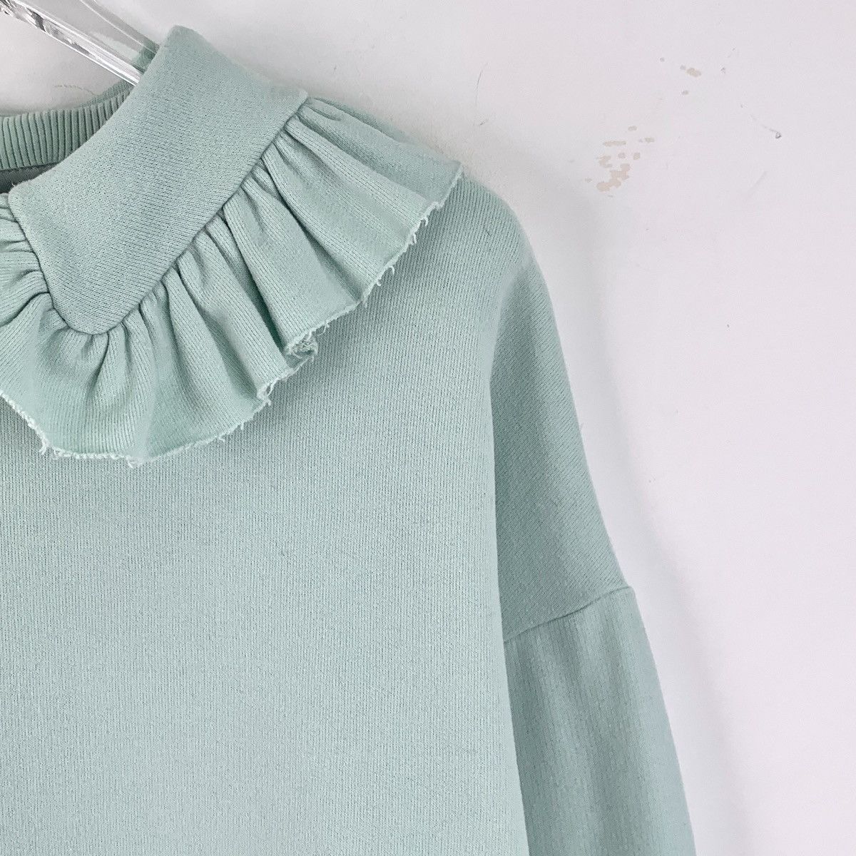 MAX&Co. Max&Co Mint Green Lapel Lace Trim Long Sleeve K26WX Size S / US 4 / IT 40 - 3 Thumbnail
