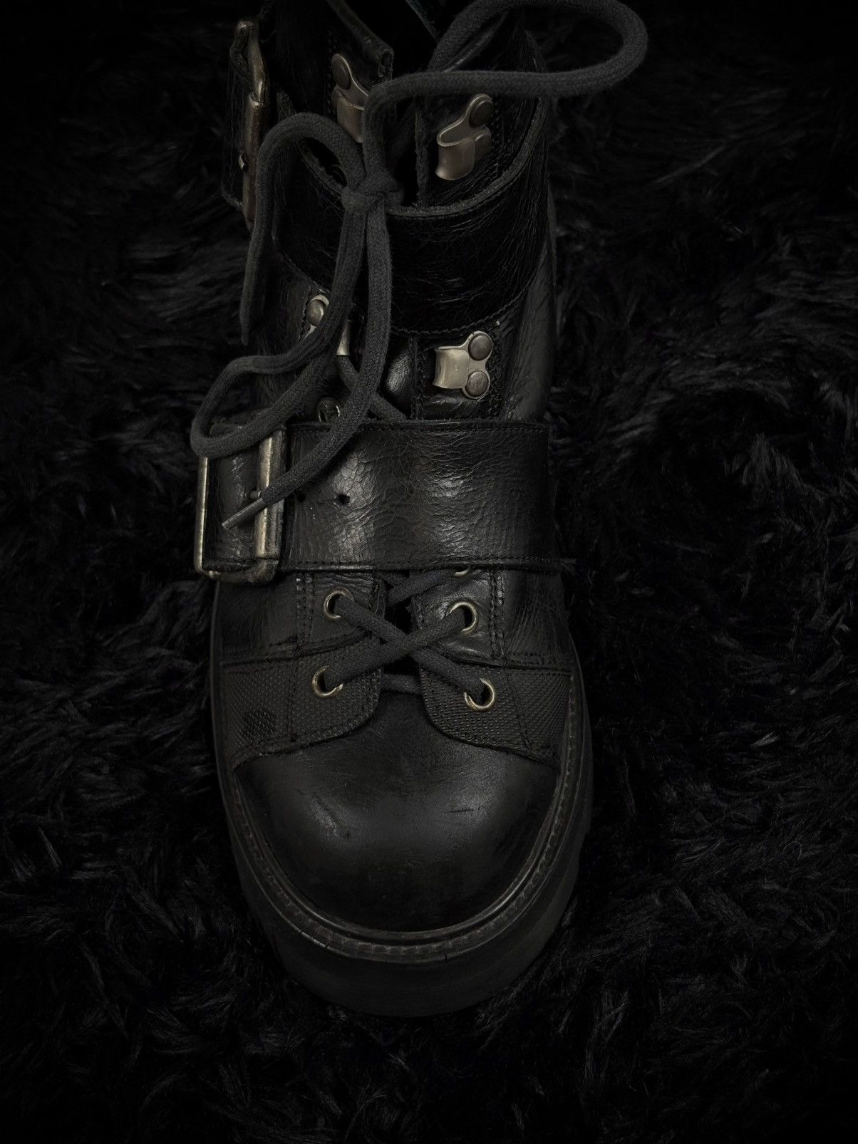 Buffalo London Dirk Bikkembergs Style Metal Heel PlatformLeather Boots Size US 9 / EU 42 - 11 Thumbnail