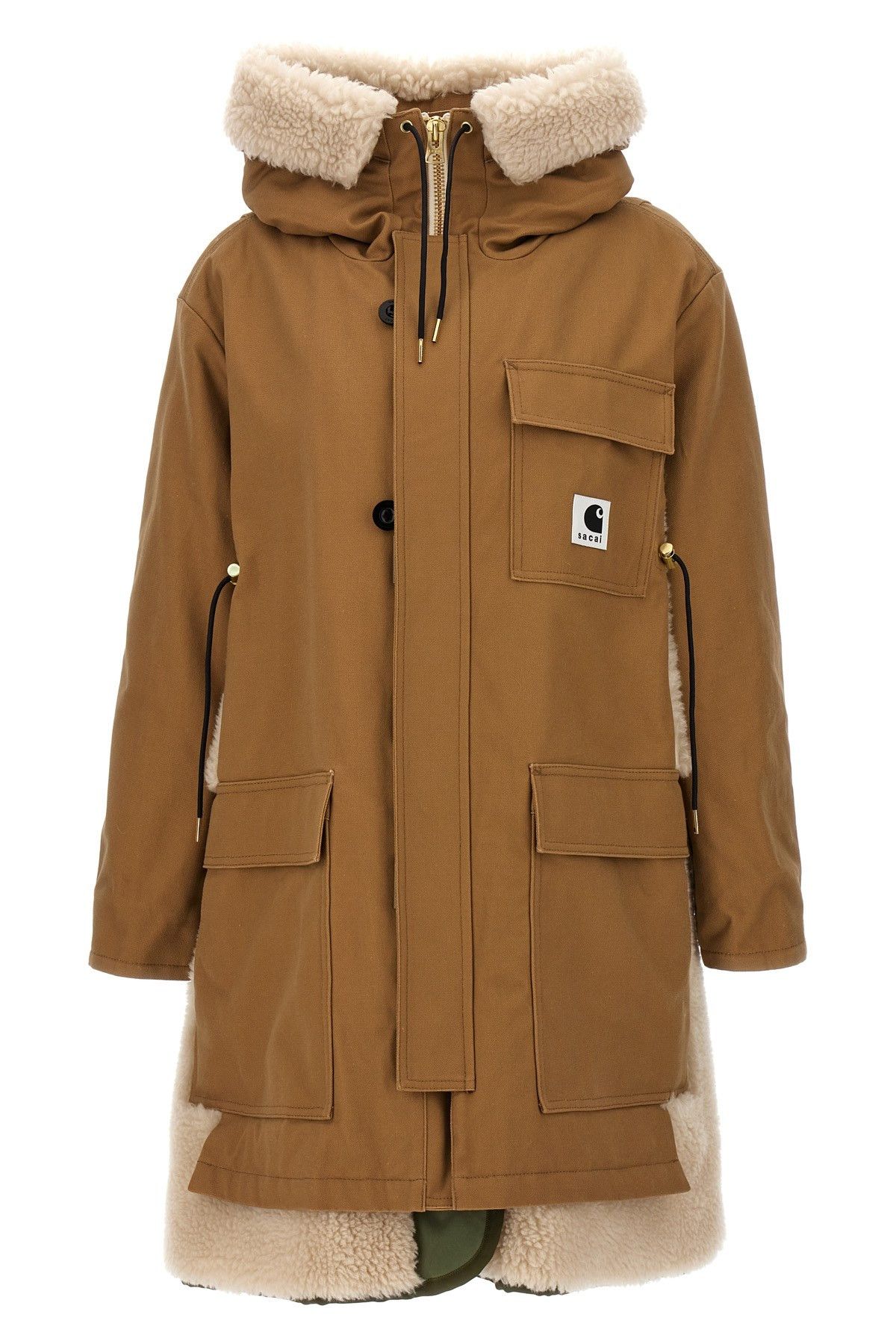 image of Sacai X Carhartt Wip Coat in Beige, Women's (Size Small)