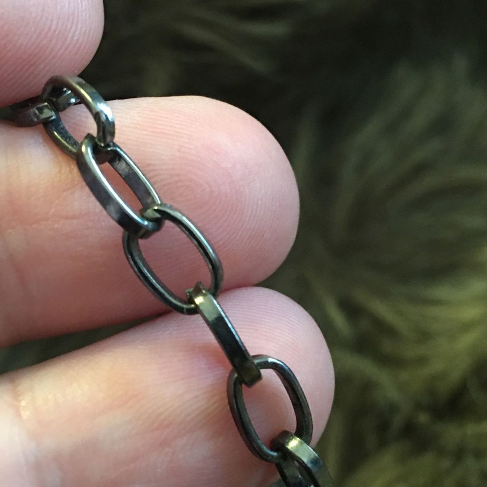 Jewelry Dark chrome tone link chain long necklace Size ONE SIZE - 8 Thumbnail