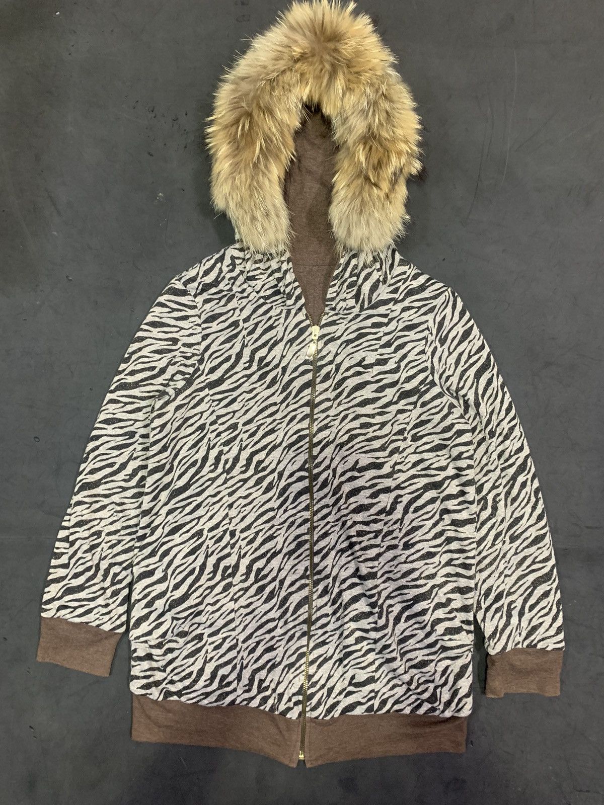 image of Hysteric Glamour x If Six Was Nine Japanese Fur Hoodie Zebra Bonnie Alex Ifsix Lgb Style in Black/W