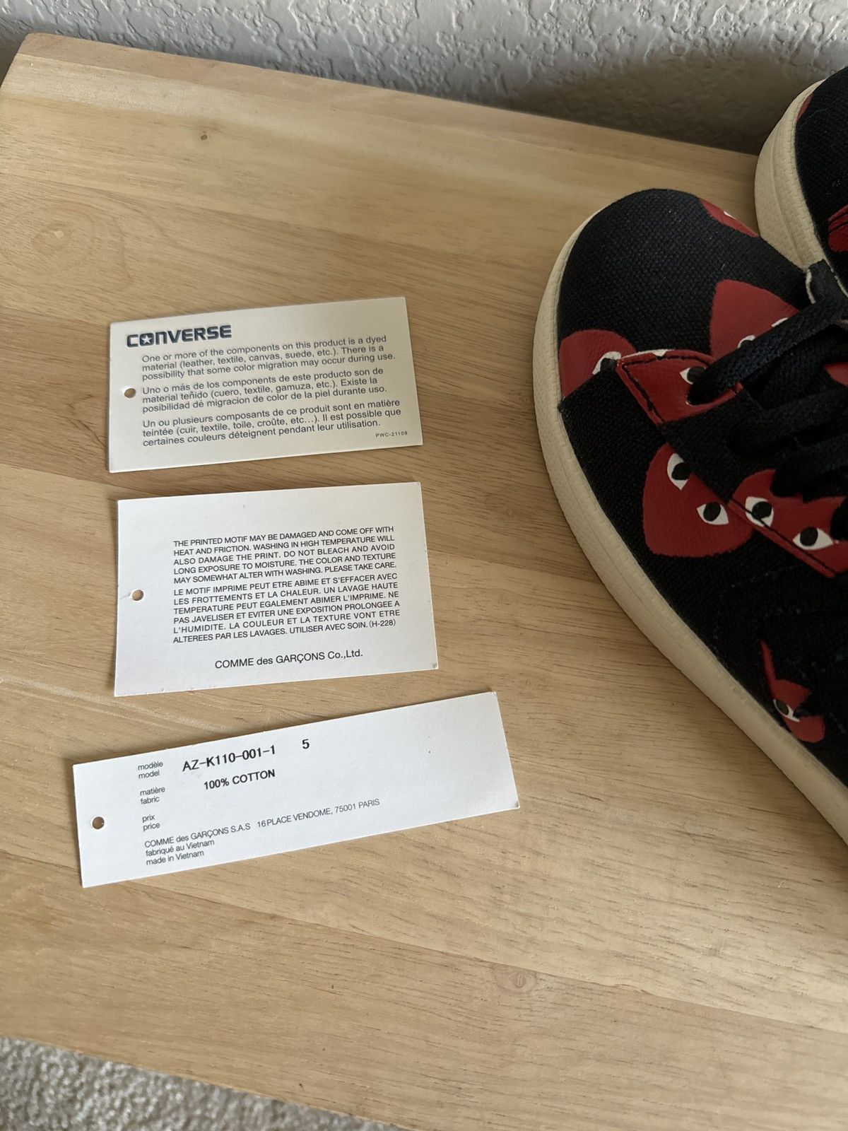 Comme des Garcons Comme des Garçons PLAY x Converse Canvas Low Size US 6.5 / IT 36.5 - 12 Thumbnail