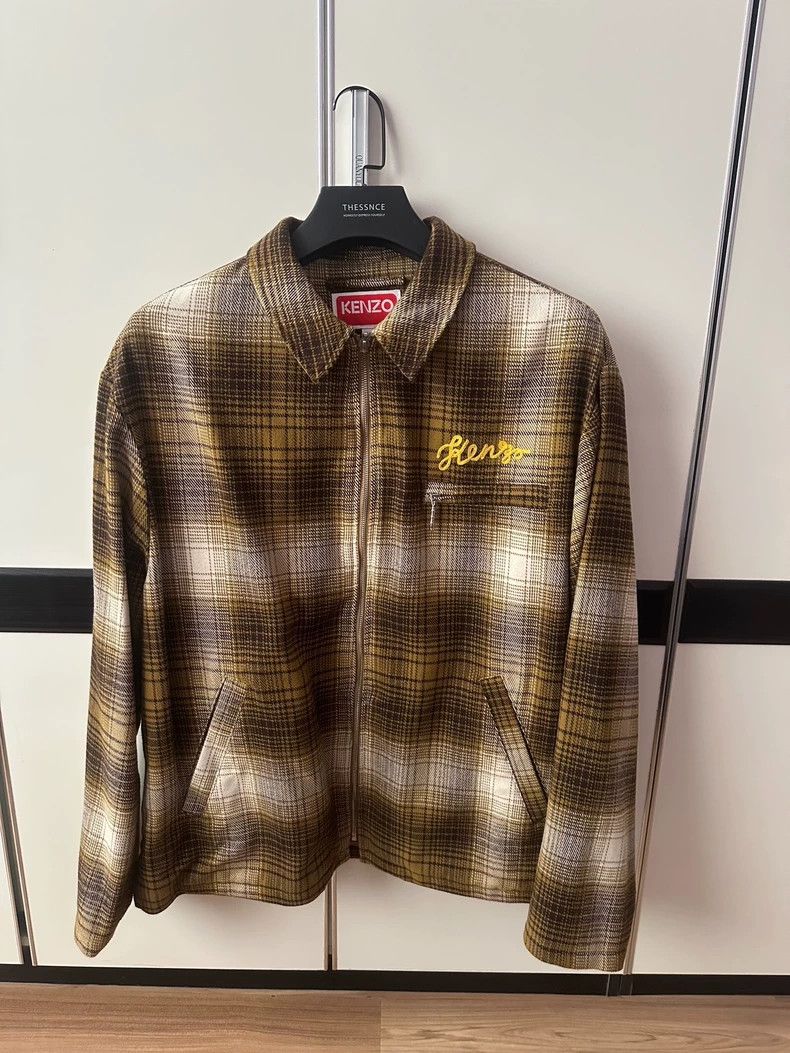 Kenzo KENZO Checkered embroidered jacket coat Size M / US 6-8 / IT 42-44 - 1 Thumbnail