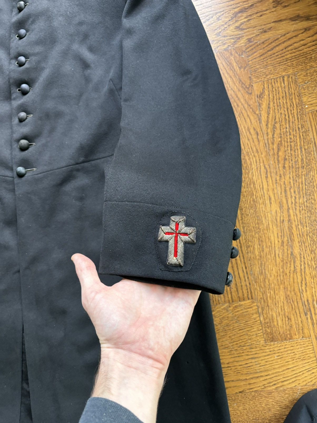 Vintage × Woolrich Woolen Mills 1920s Wool Frock Coat True Vintage Wool Peacoat Robe USA 30s Size US M / EU 48-50 / 2 - 8 Thumbnail