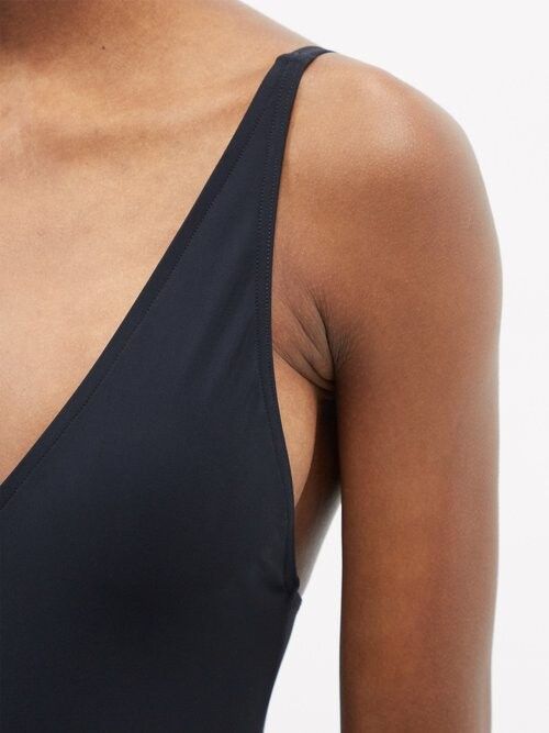 Toteme o1mle0525 Deep Neck Swimsuit in Black Size L / US 10 / IT 46 - 4 Thumbnail