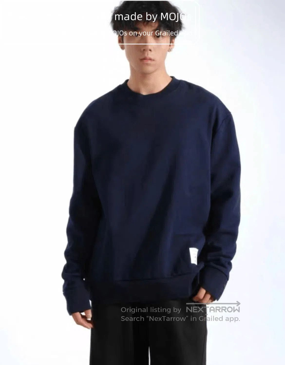 Thom Browne Sz 1 Thom Browne Back Triple Stripe Navy Sweatshirt. Size US S / EU 44-46 / 1 - 6 Thumbnail