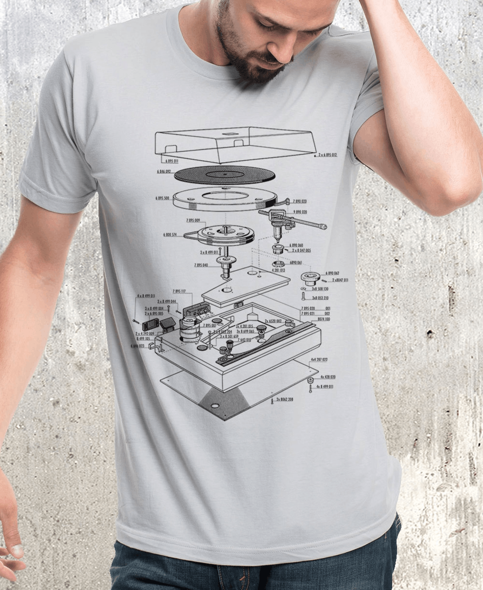 Designer × Vintage Men's Vinyl Record Turntable T-Shirt – Music Graphic Tee Size US S / EU 44-46 / 1 - 3 Thumbnail