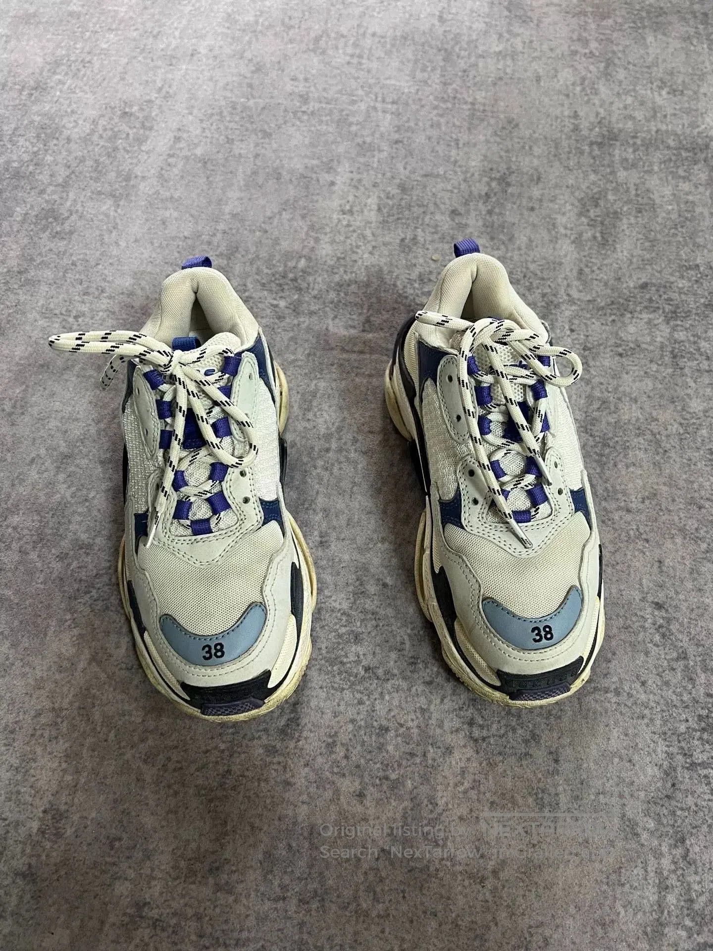 Balenciaga balenciaga white and purple dad sneakers. Size US 6 / EU 39 - 1 Thumbnail