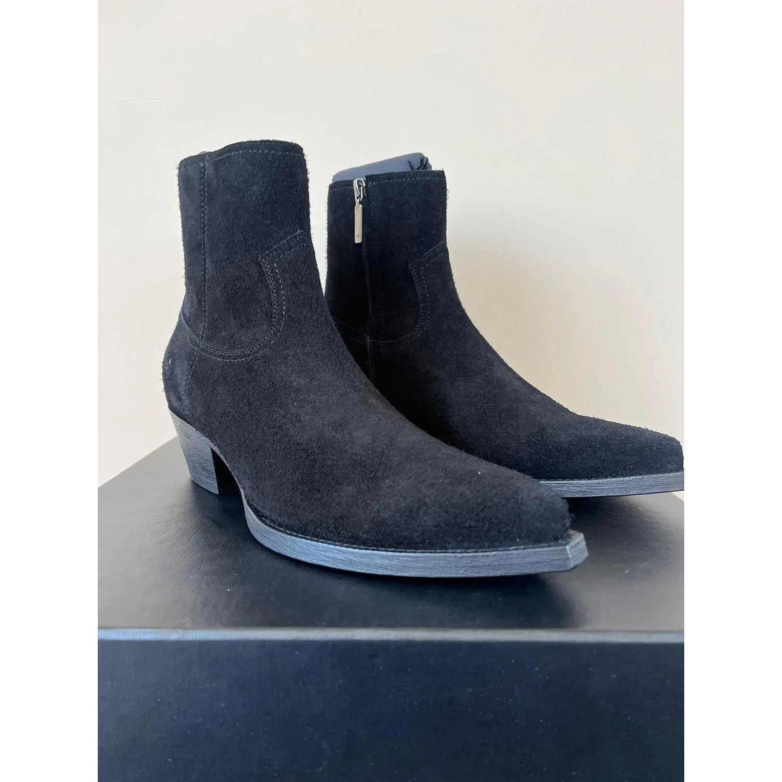 Saint Laurent Paris o1rshd1 Lukas 40 Boots in Crosta Wool in Black Size US 11 / EU 44 - 17 Thumbnail