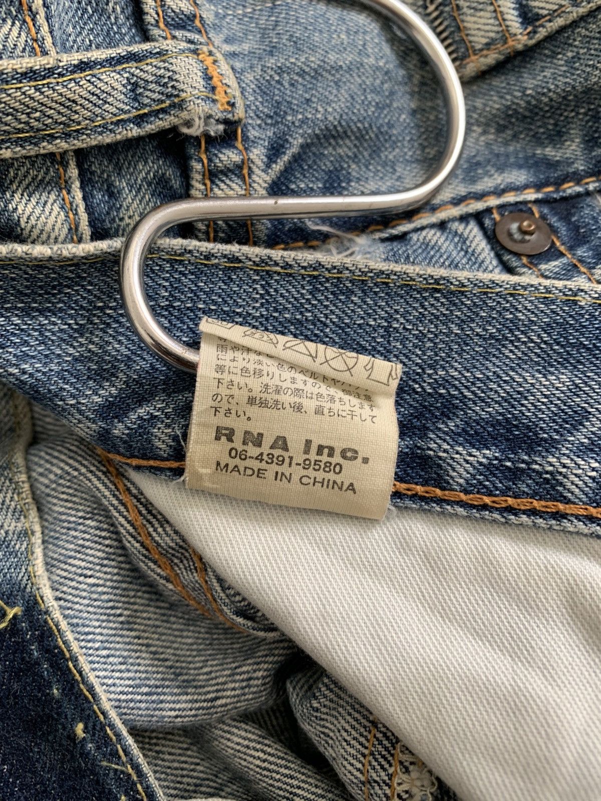 Japanese Brand RNA inc Grunge Distressed Crazy Faded Jeans Size US 30 / EU 46 - 6 Thumbnail