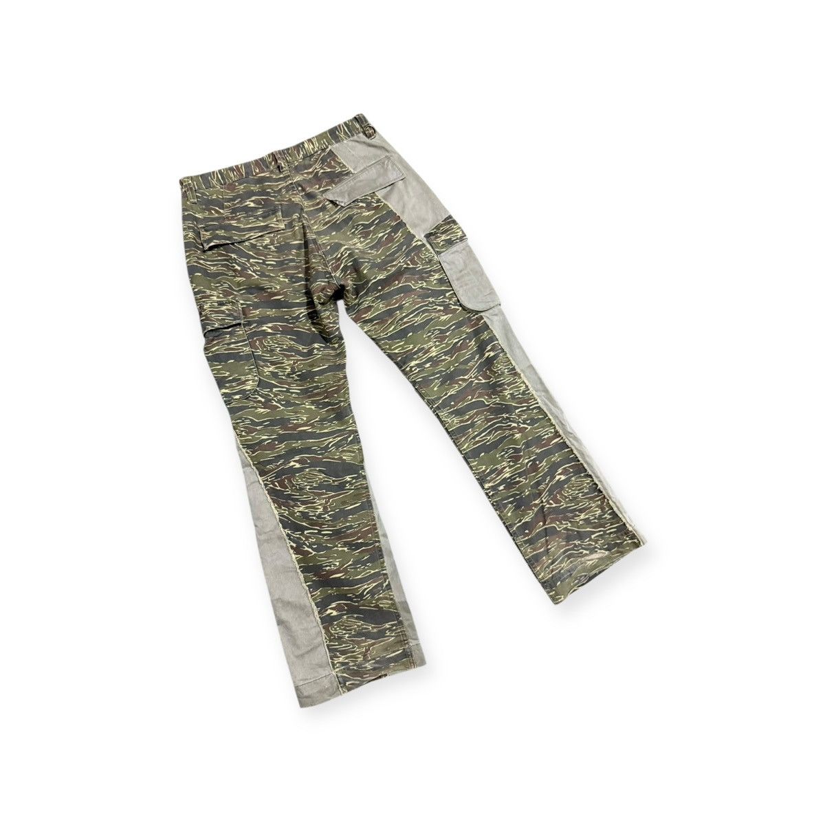 Subware Vtg💥Y2k Montage Mtg Hybrid Tiger Stripe Patchwork Cargo Pant Size US 33 - 10 Thumbnail