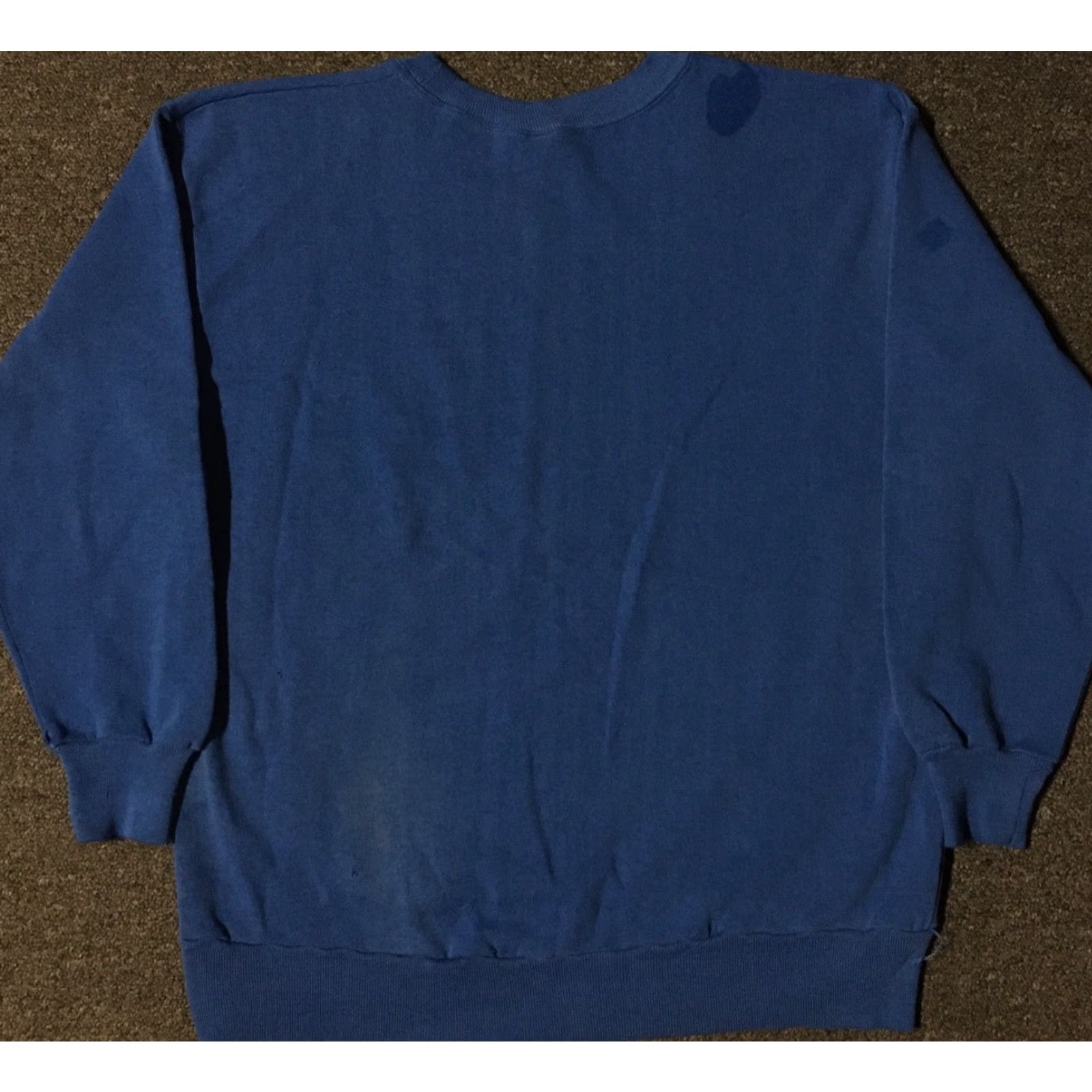 Vintage VINTAGE 90s USA Track Hoodie S Blue Distressed Sweatshirt Grunge Biker Skate Surf Pullover Men Small USA Made Size US S / EU 44-46 / 1 - 2 Thumbnail