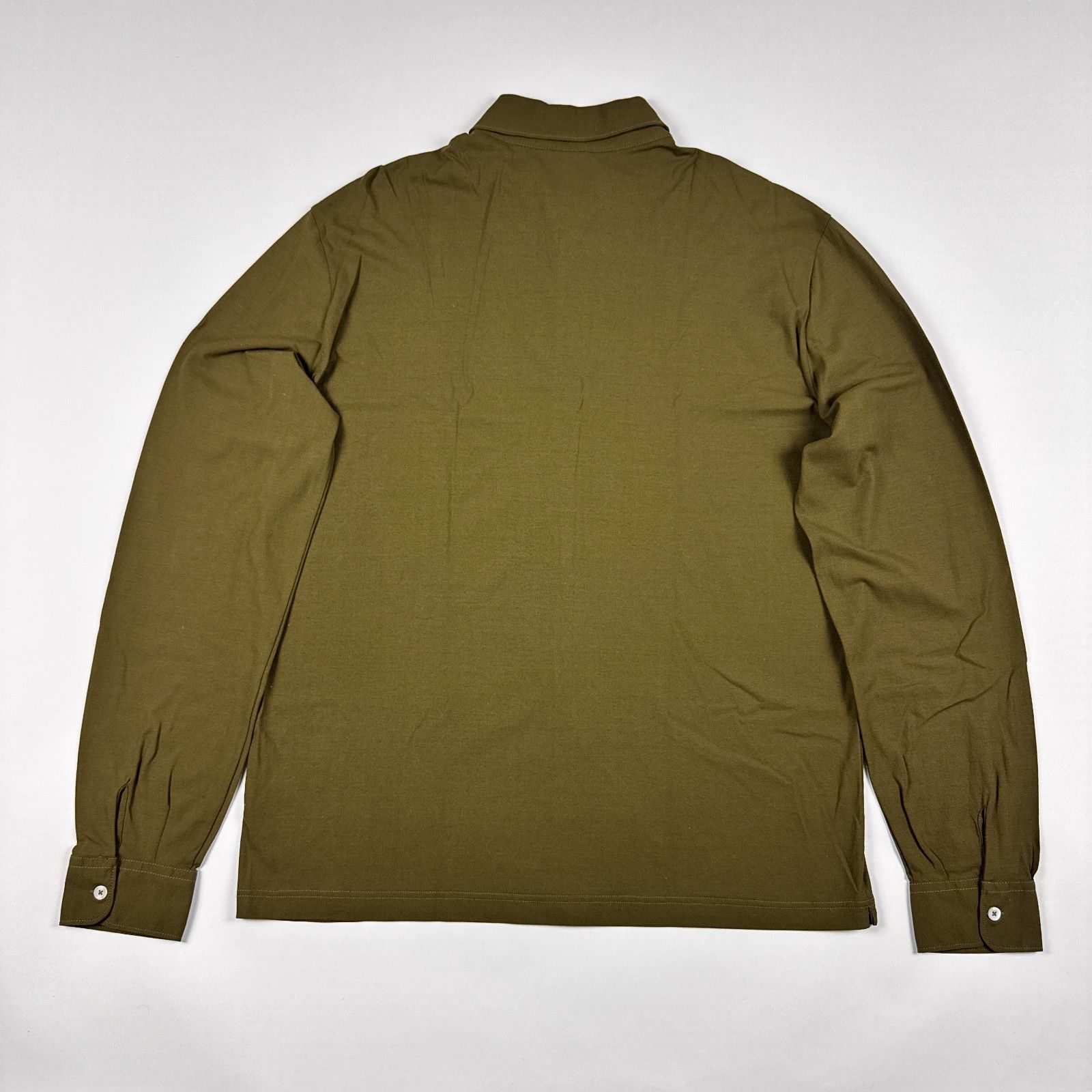 Herno Herno Olive Green Cotton Jersey Long Sleeve Shirt 54 XL Size US XL / EU 56 / 4 - 6 Thumbnail