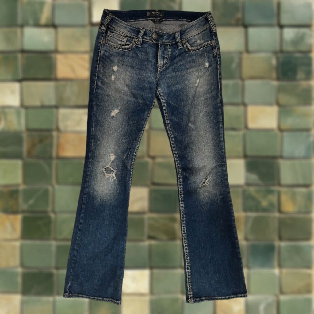 Silver Jeans Co. Silver Jeans Tuesday Bootcut Low Rise women's Blue Jeans 29/33 32x32 Size 29" - 1 Thumbnail