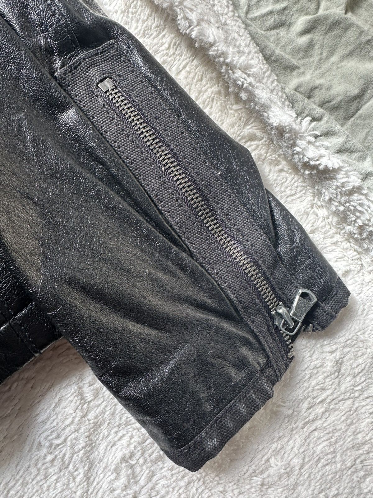 John Varvatos John Varvatos USA | Black Leather Cafe Racer Moto Jacket Size US M / EU 48-50 / 2 - 3 Thumbnail