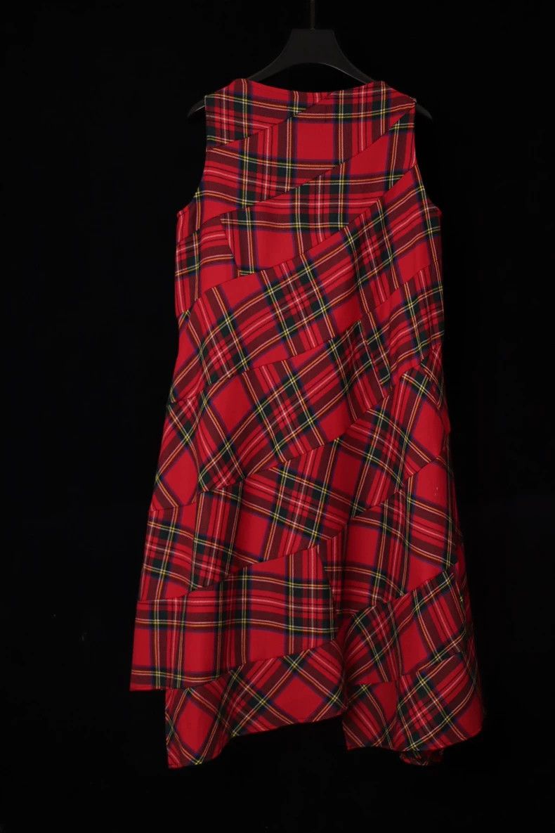 Comme des Garcons Comme Des Garcons Bias-cut paneled plaid dress Size S / US 4 / IT 40 - 3 Thumbnail