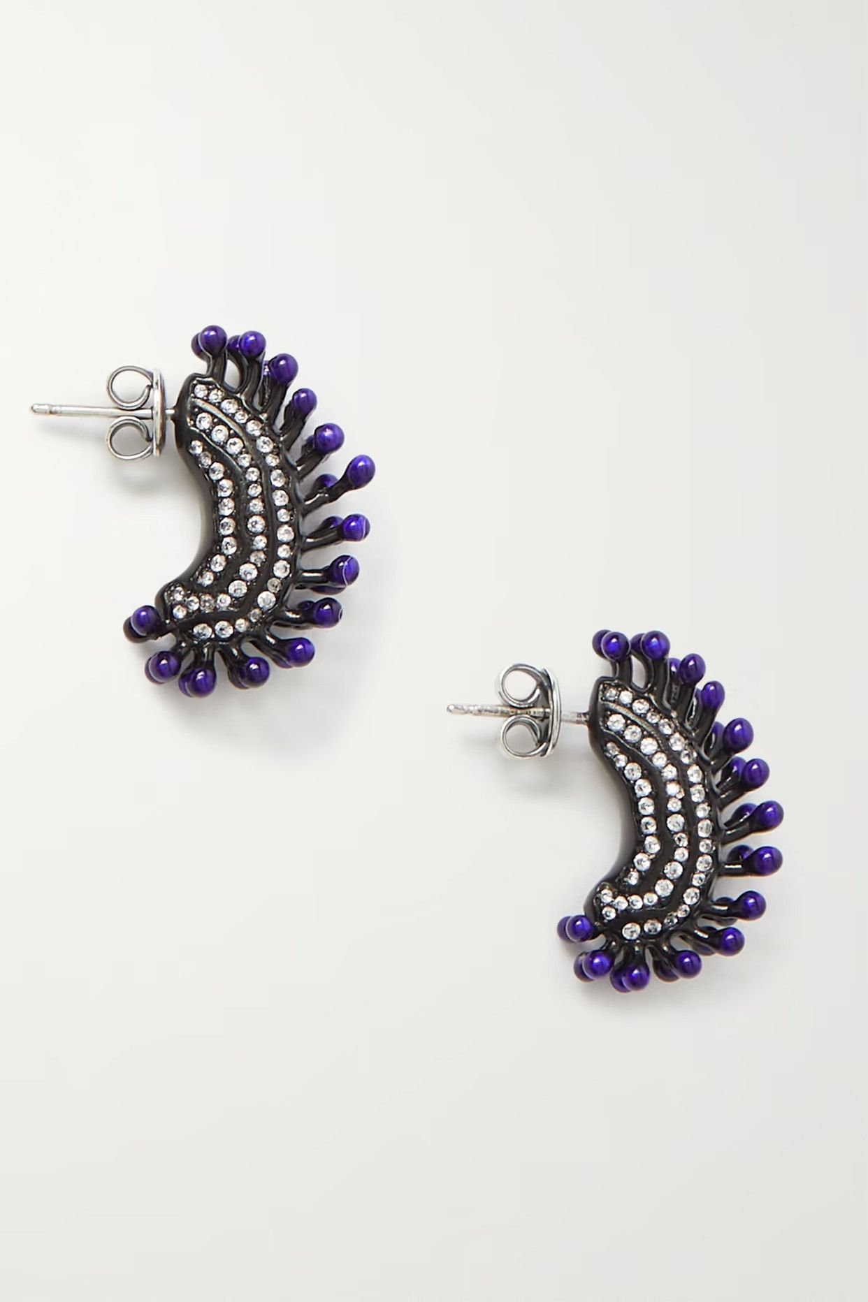 Bottega Veneta BOTTEGA VENETA Trap purple Sterling silver hoop earrings q Size ONE SIZE - 1 Thumbnail