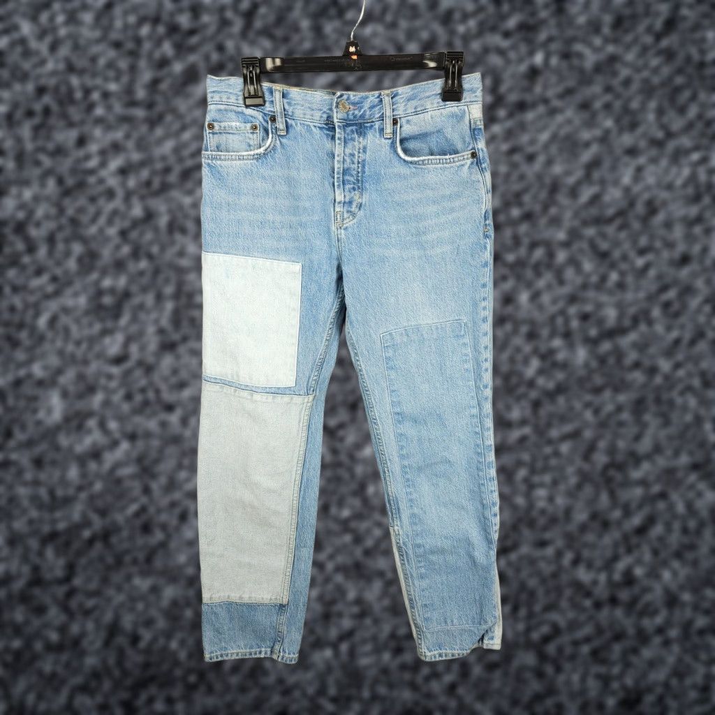 Rails Rails Jeans Womens Size 25 The Atwater Slouchy Straight Relaxed Denim Patchwork Jeans Size 42" / US 20 - 1 Thumbnail