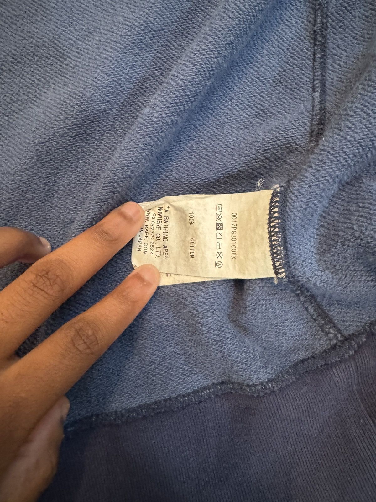 Bape Bape Blue Full Zip Up Hoodie with Camp Shark Head Size M Size US M / EU 48-50 / 2 - 6 Thumbnail