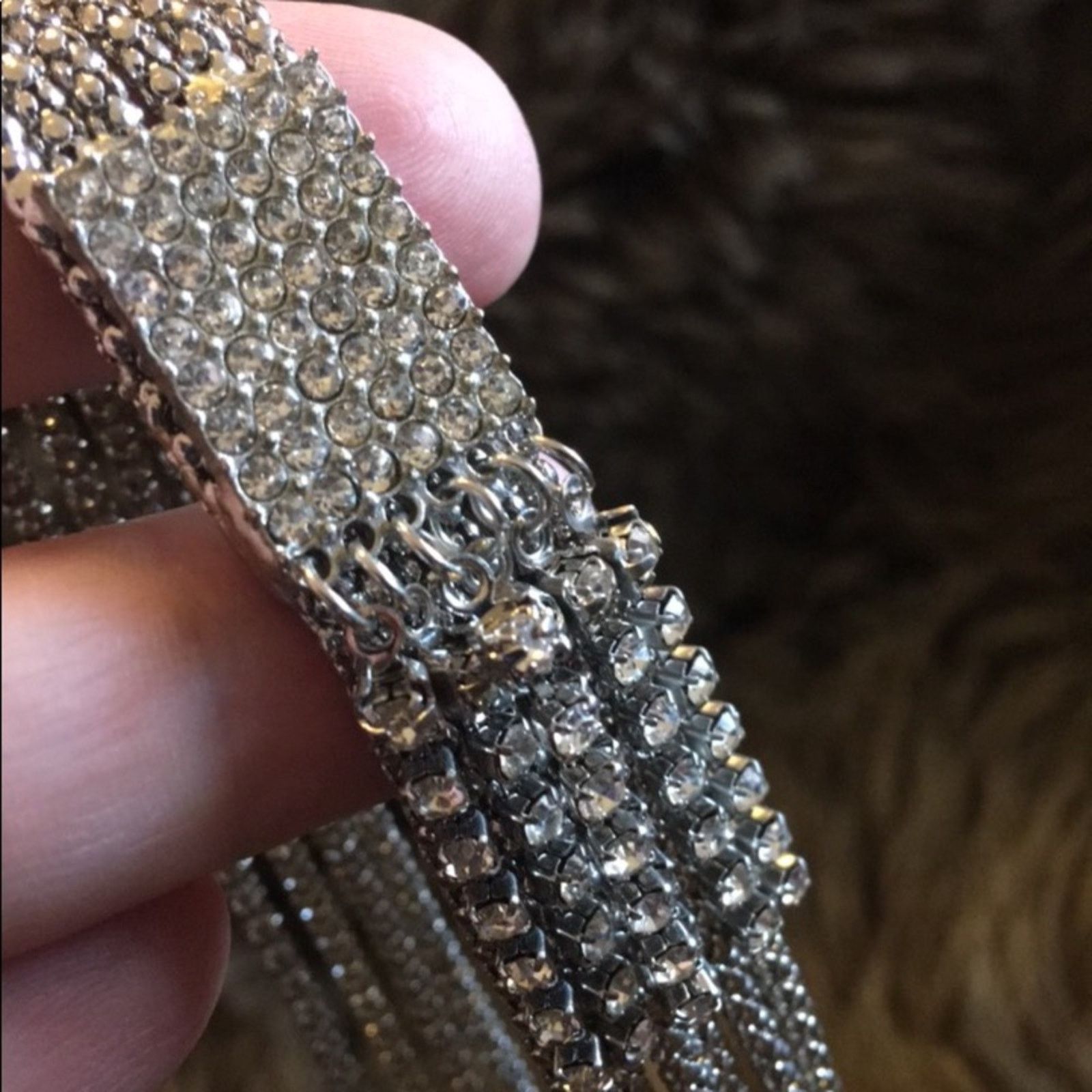 Vintage Vintage rope chain rhinestone fringe necklace Size ONE SIZE - 8 Thumbnail
