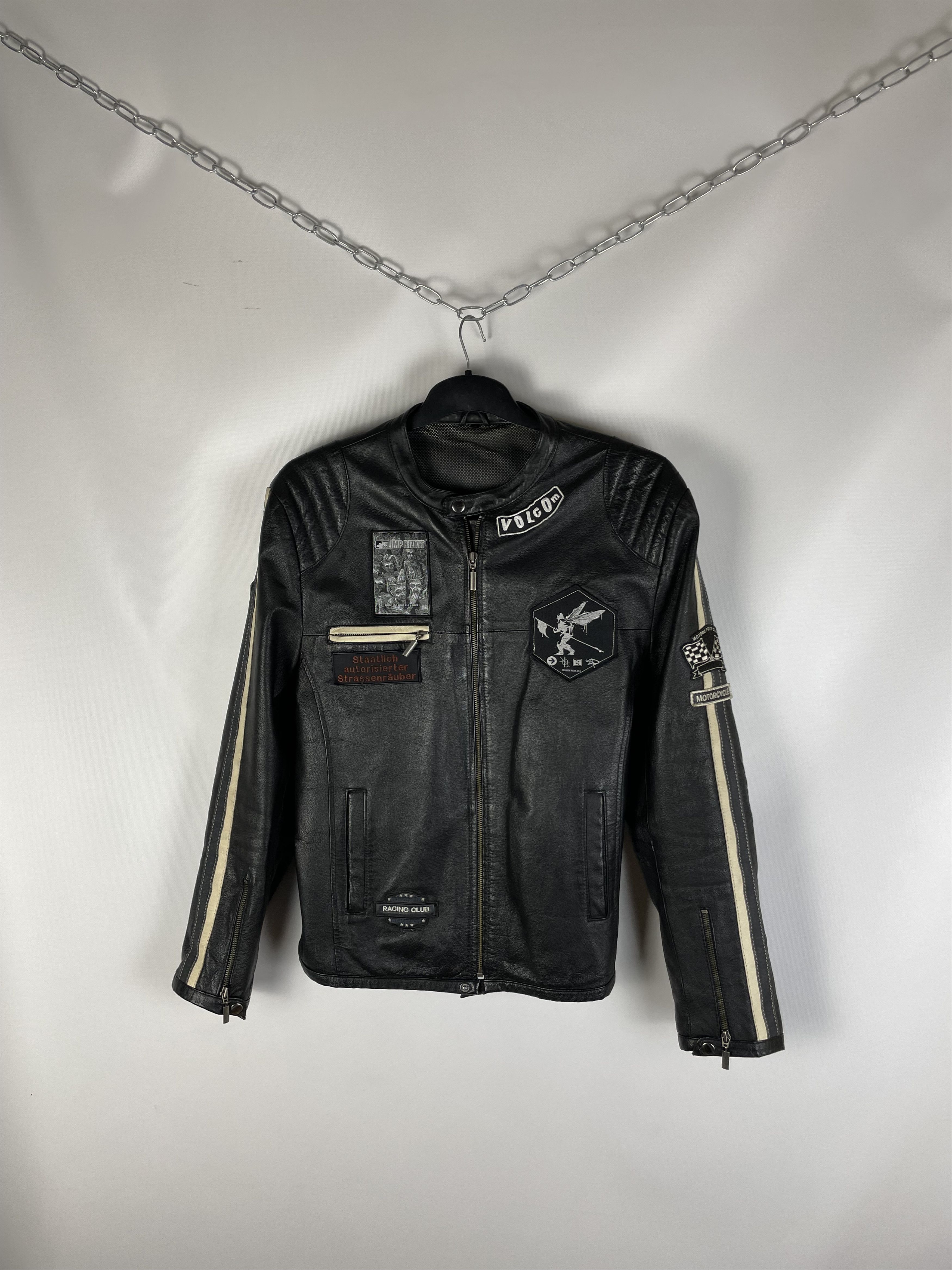Vintage Vintage 90s Racing Leather Jacket Rock Size US M / EU 48-50 / 2 - 2 Thumbnail