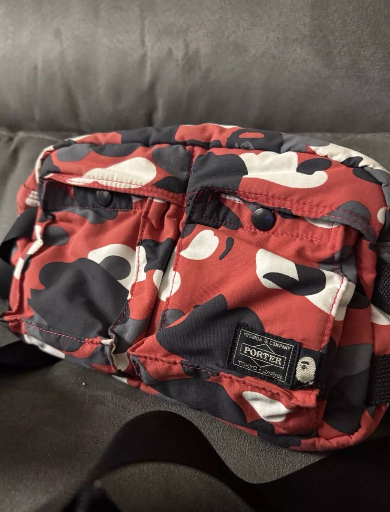 Bape × Porter A Bathing Ape BAPE X Porter MULTI RED Camo waist bag Size ONE SIZE - 2 Thumbnail
