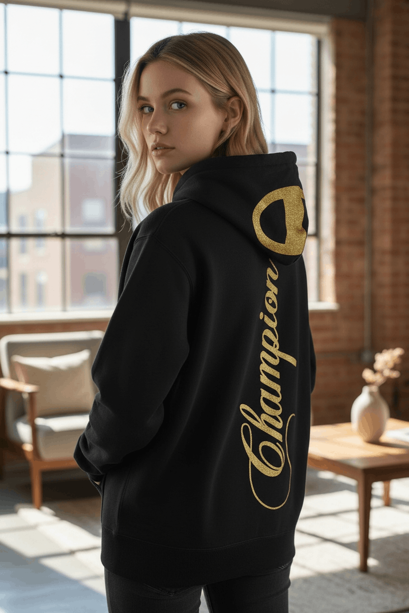 Champion CHAMPION Big Spell Out Logo Zipper Hoodie Hip Hop Size S / US 4 / IT 40 - 2 Thumbnail