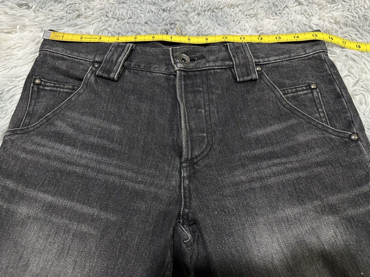 Shellac 🔥Sick Y2K Shellac Flared Black Denim Belted Goth Punk Size US 31 - 13 Thumbnail