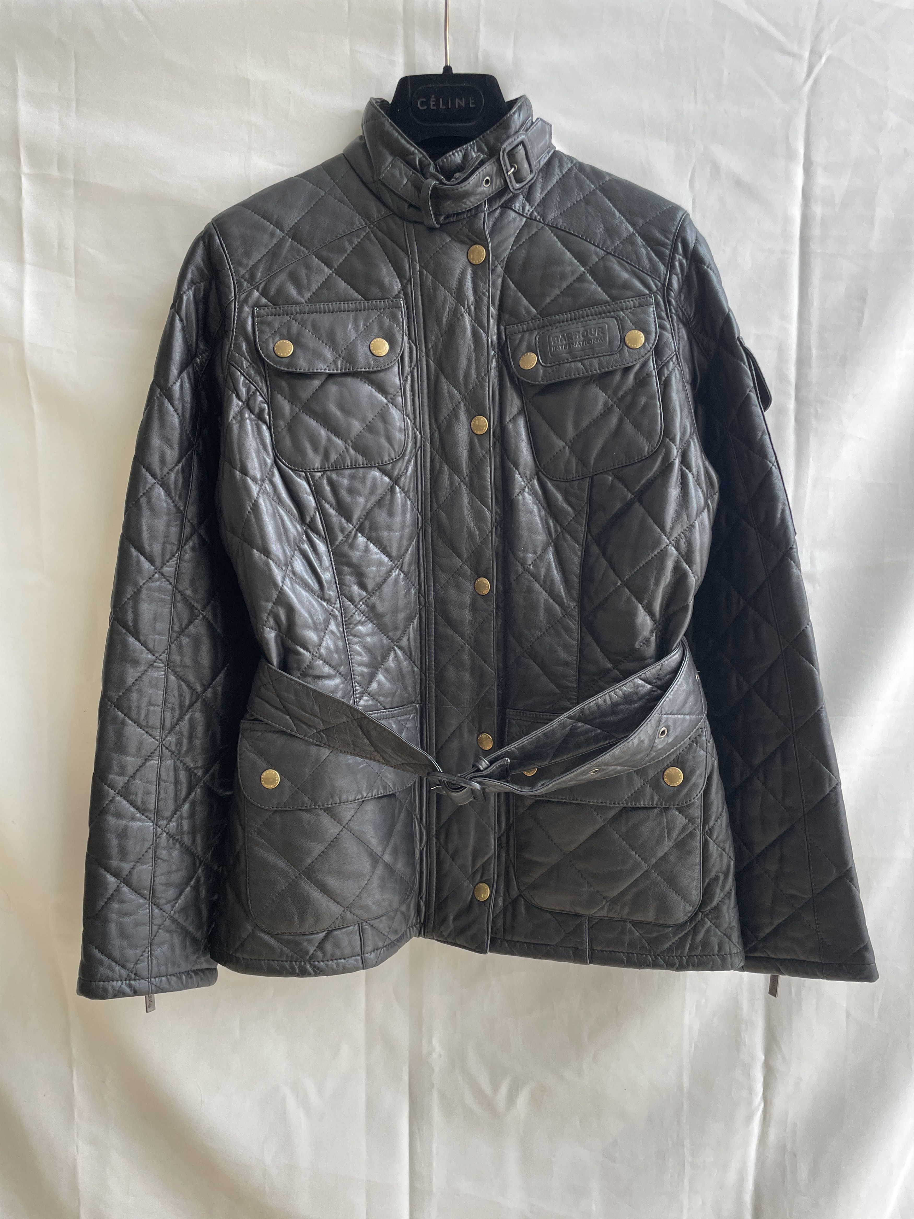 Barbour Barbour International Womens Nappa Leather Quilted Jacket Size M / US 6-8 / IT 42-44 - 1 Thumbnail