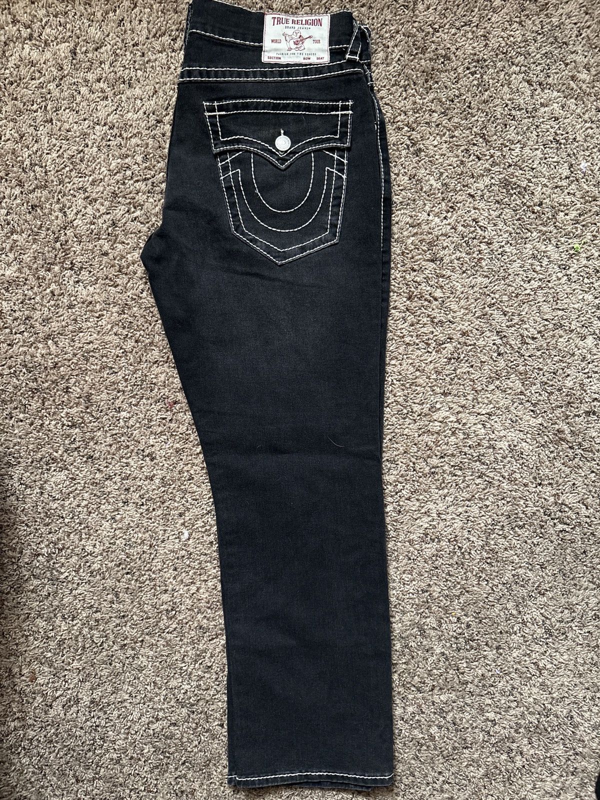 True Religion True Religion Ricky Straight Jeans 34” Size US 34 / EU 50 - 2 Thumbnail