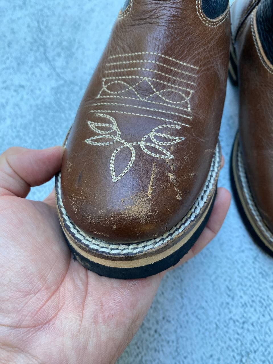 If Six Was Nine Vintage As 98 style Faded Cowboy Biker High Boots Size US 5 / IT 35 - 9 Thumbnail