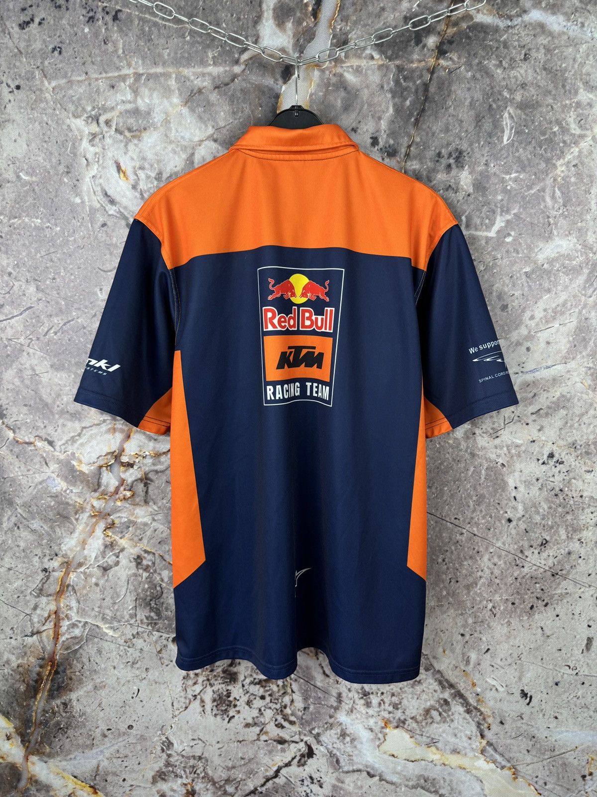Red Bull Red Bull KTM Racing Team Polo Shirt Navy Orange Motorex WP Size US L / EU 52-54 / 3 - 14 Thumbnail