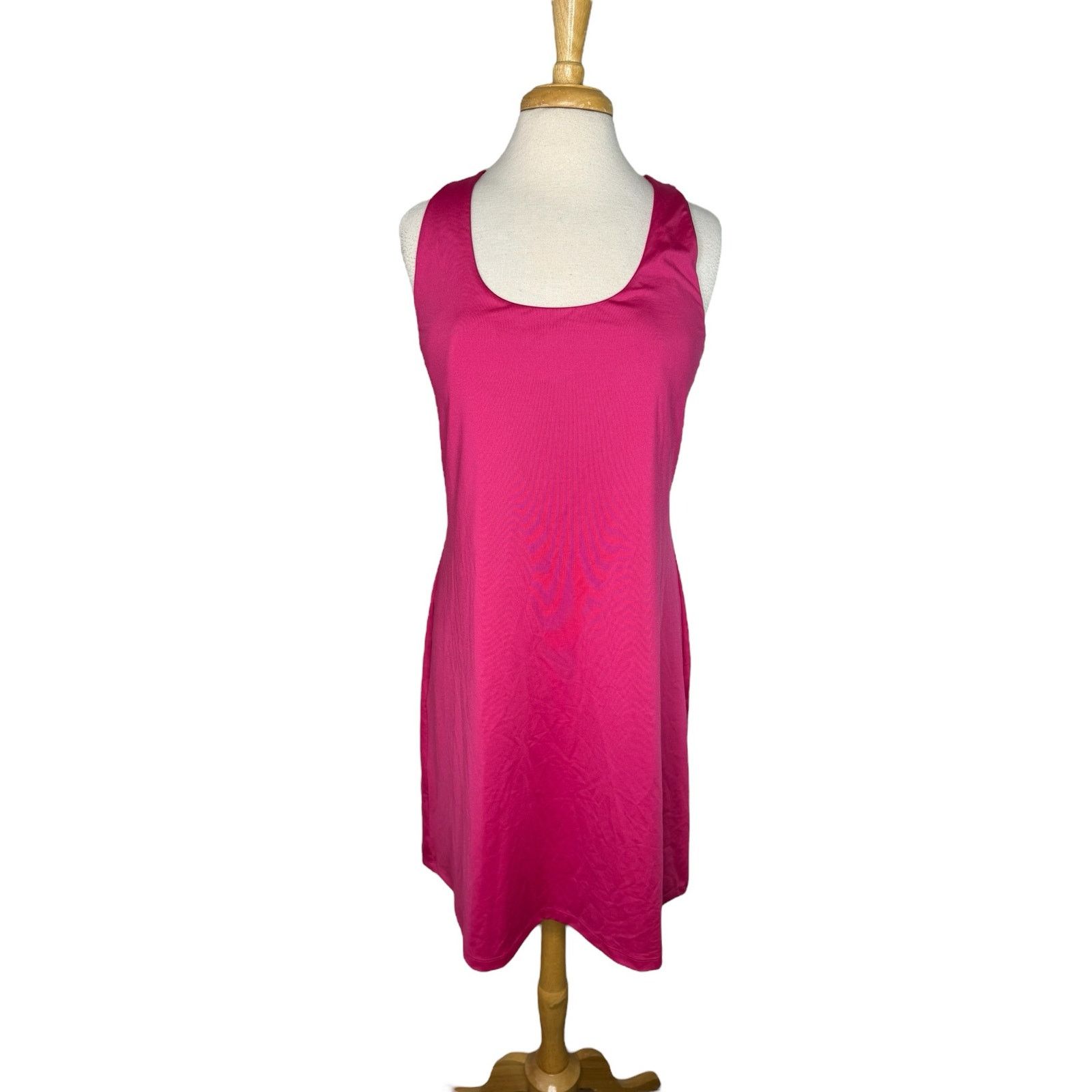 Athleta Bright Pink Swim Travel Dress Size XL Padded Bra Top, Women's