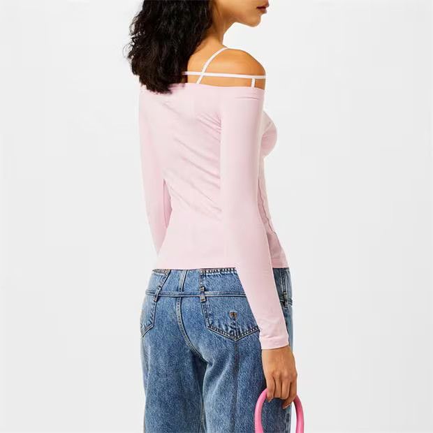 Jacquemus o1g2r1mq1024 Long Sleeve T-Shirts in Pink Size M / US 6-8 / IT 42-44 - 4 Thumbnail