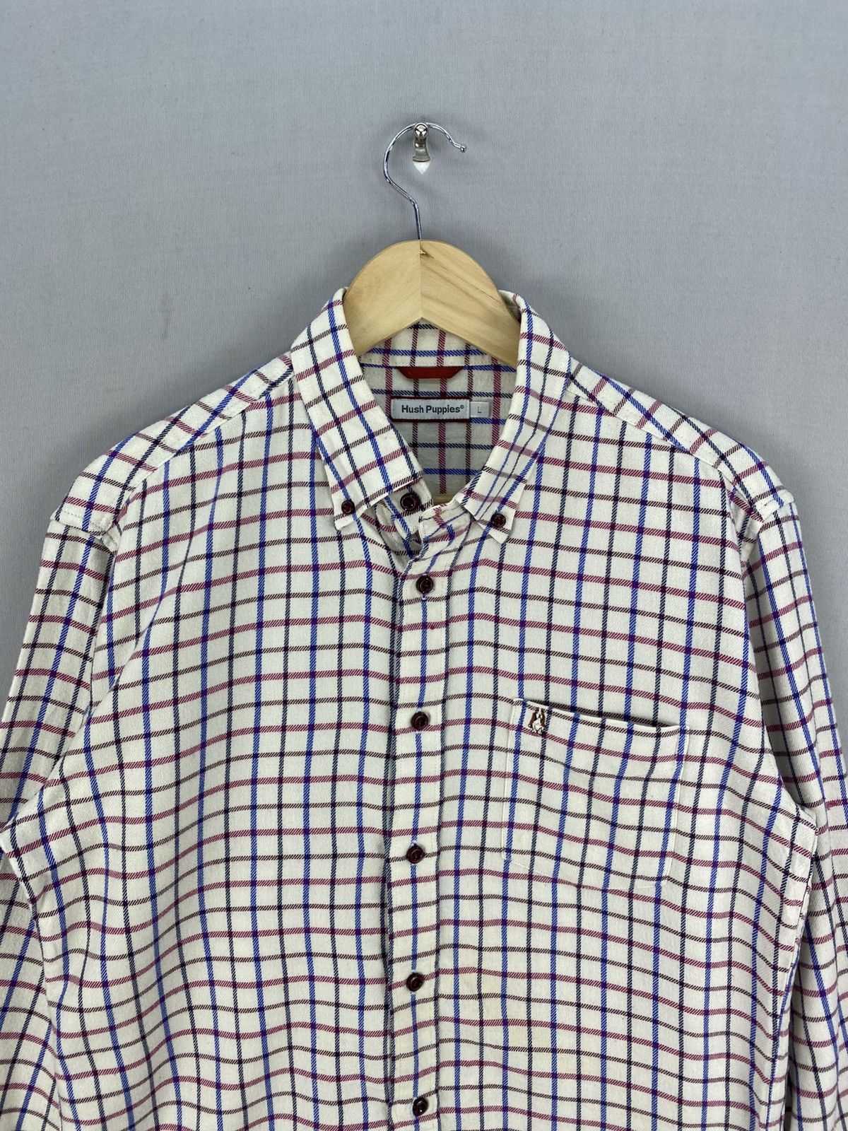 Hush Puppies Hush Puppies Flannel Grid Check Shirt Button Up Size US M / EU 48-50 / 2 - 7 Thumbnail