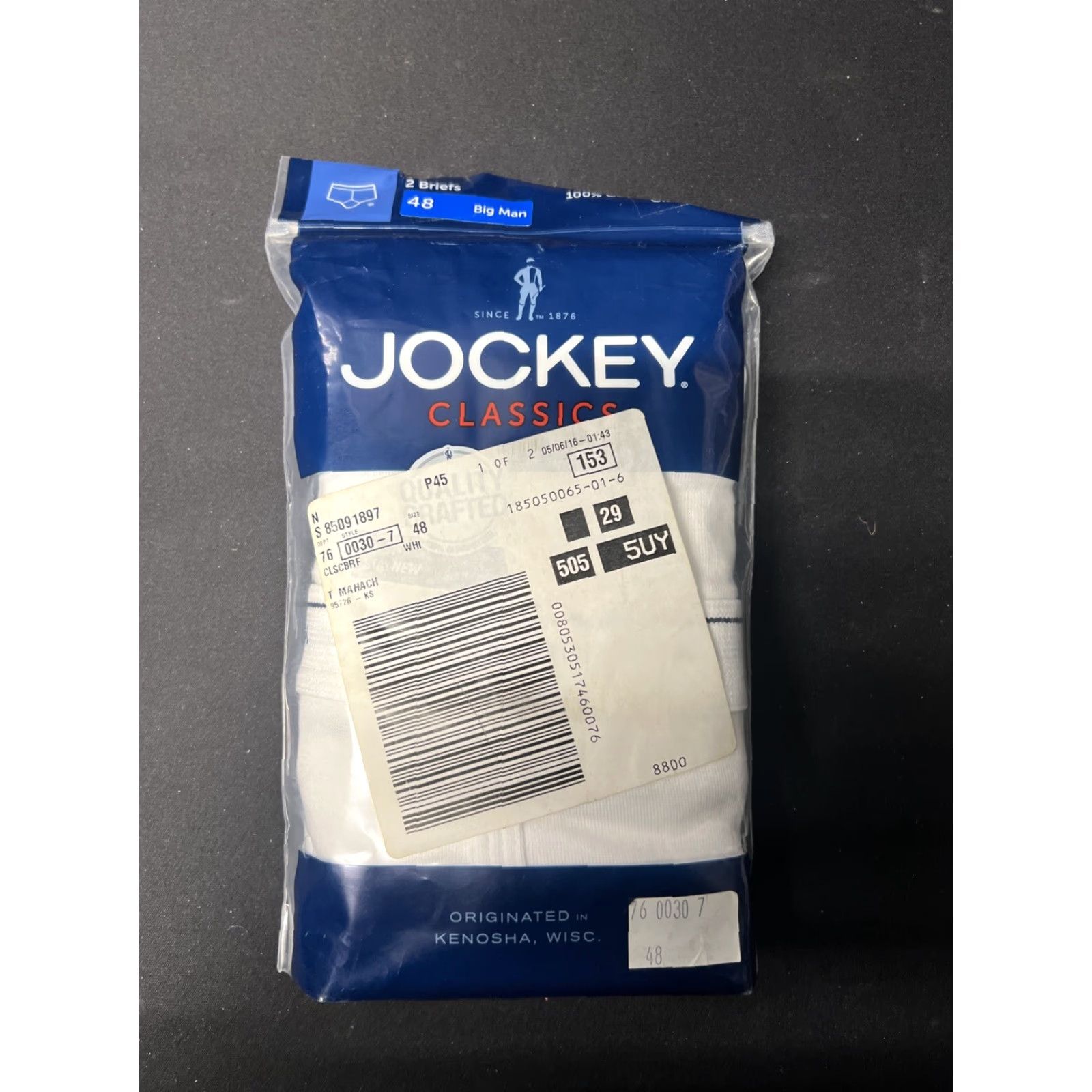 Jockey Jockey Men's Underwear Classic Brief 2 Pack NIP NEW 48 Whit 100% cotton Mens 9972 Classic Size US 32 / EU 48 - 2 Thumbnail