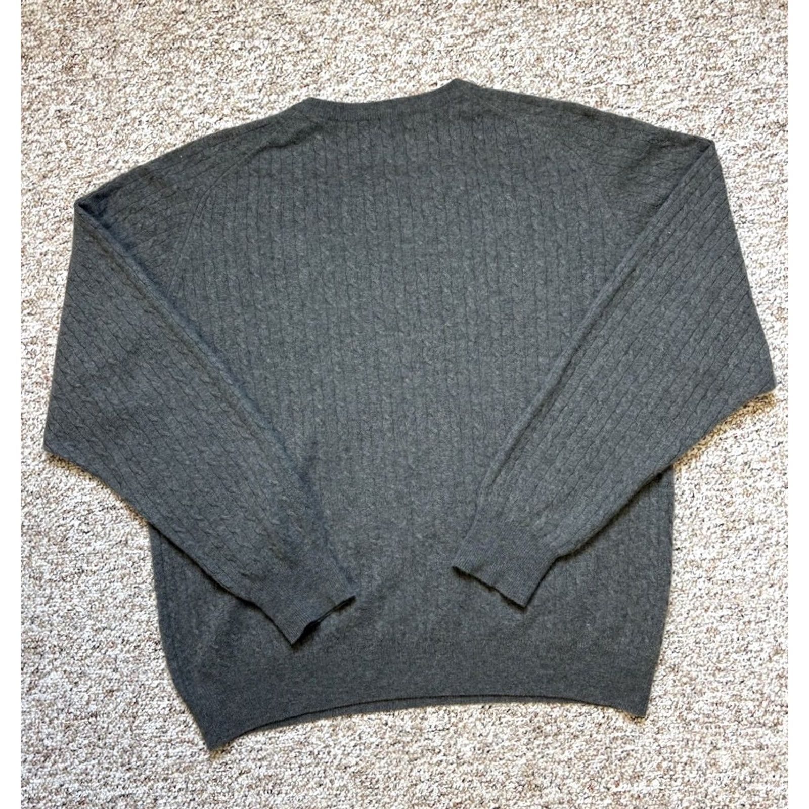 Vintage Paolo Mondo Gray Cashmere Ribbed Sweater Grey Mens Size XL Pullover Round Neck Cashmere Mens Sweater Gray XL Size US XL / EU 56 / 4 - 4 Thumbnail
